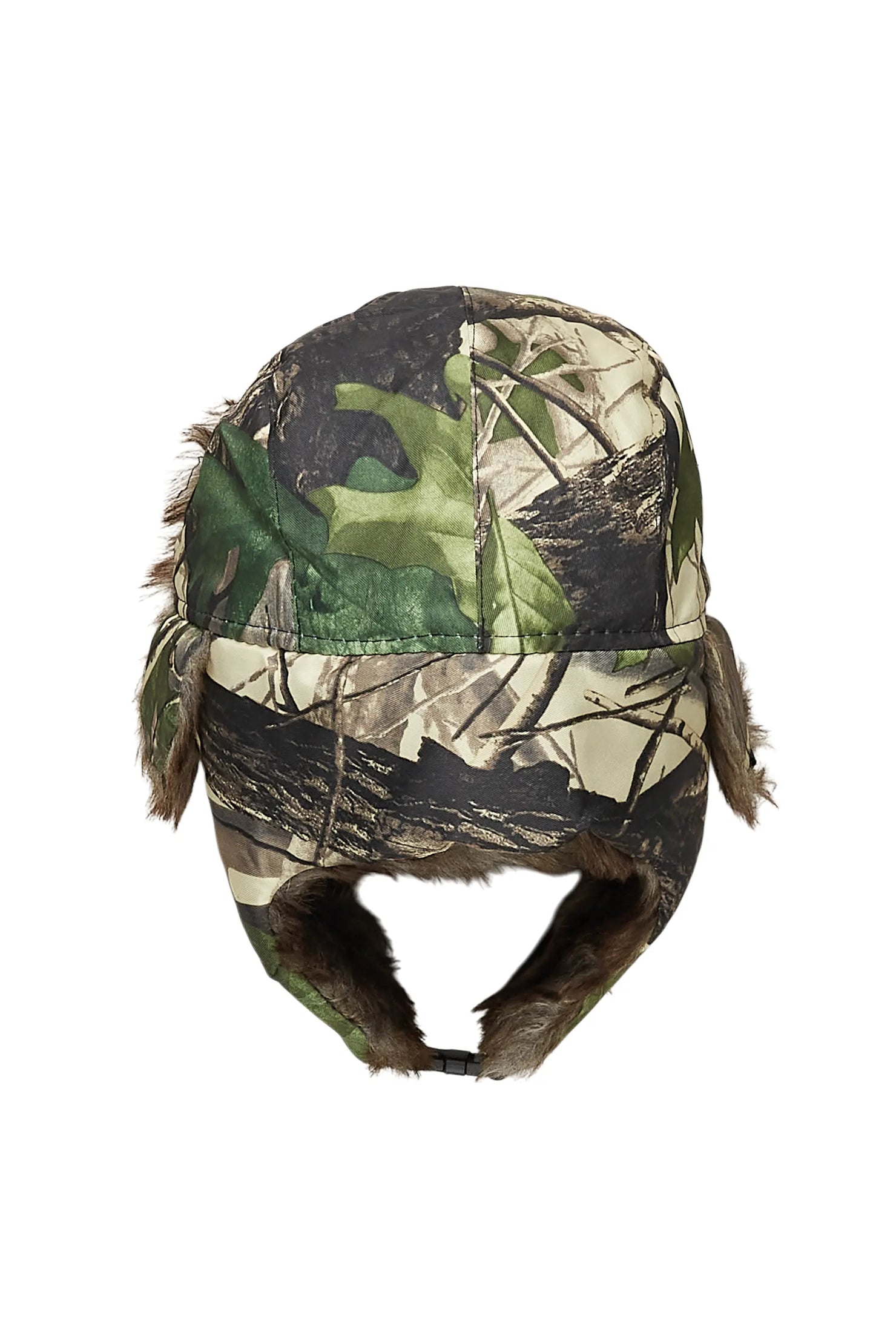 Saburo Beige Tree Camo Faux Fur Trapper Hat