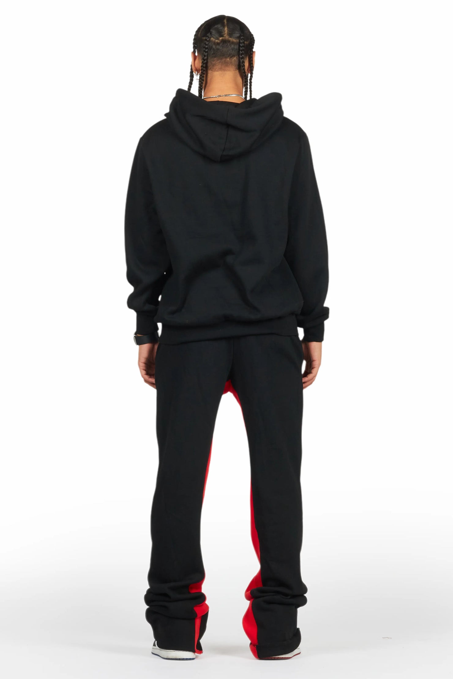 Sana Black Hoodie/Baggy Track Pant Set