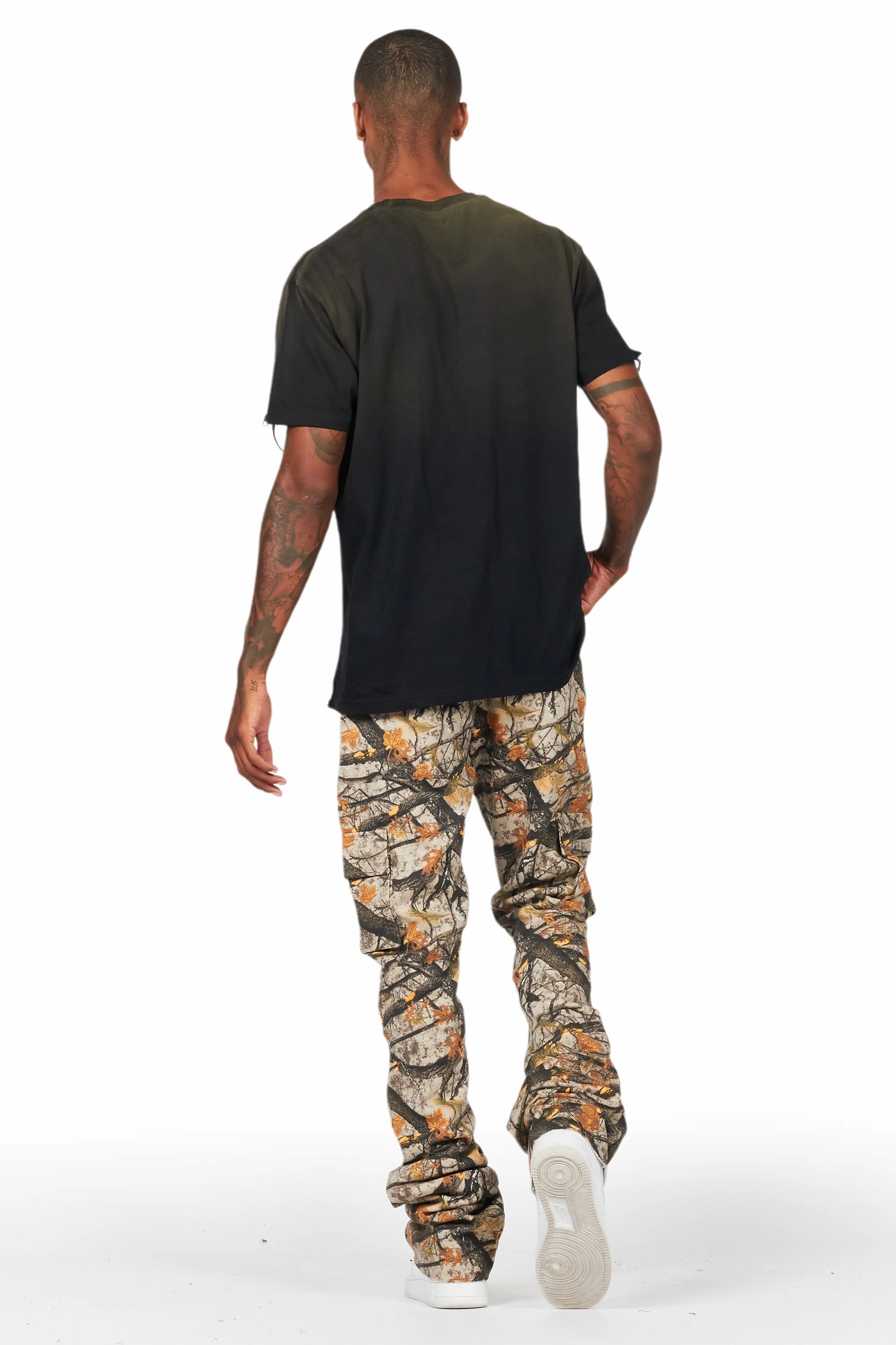 Admir Tree Camo Stacked Flare Pant