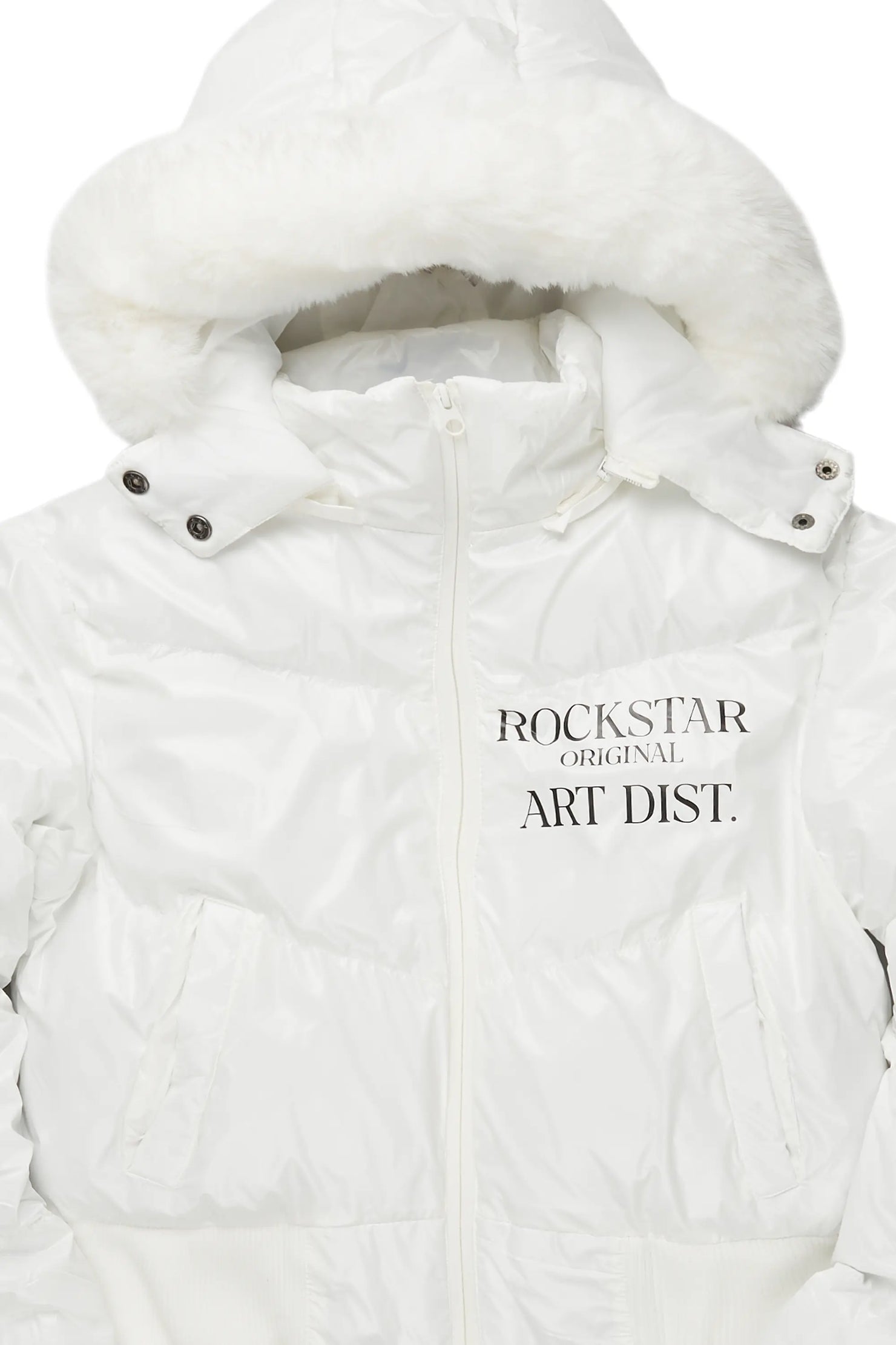 Destina White Puffer Jacket