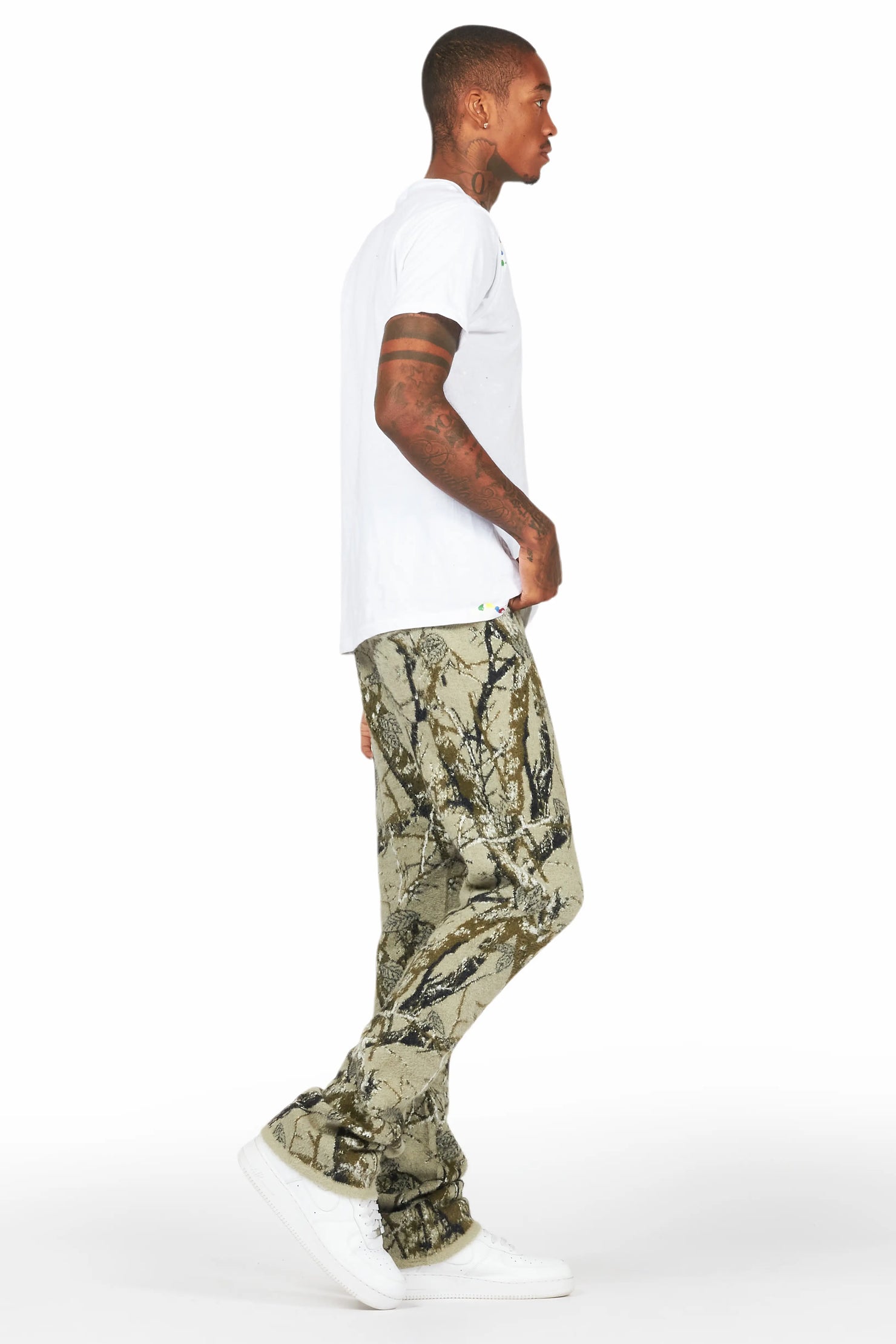 Rabi Tree Camo Knitted Mohair Pants