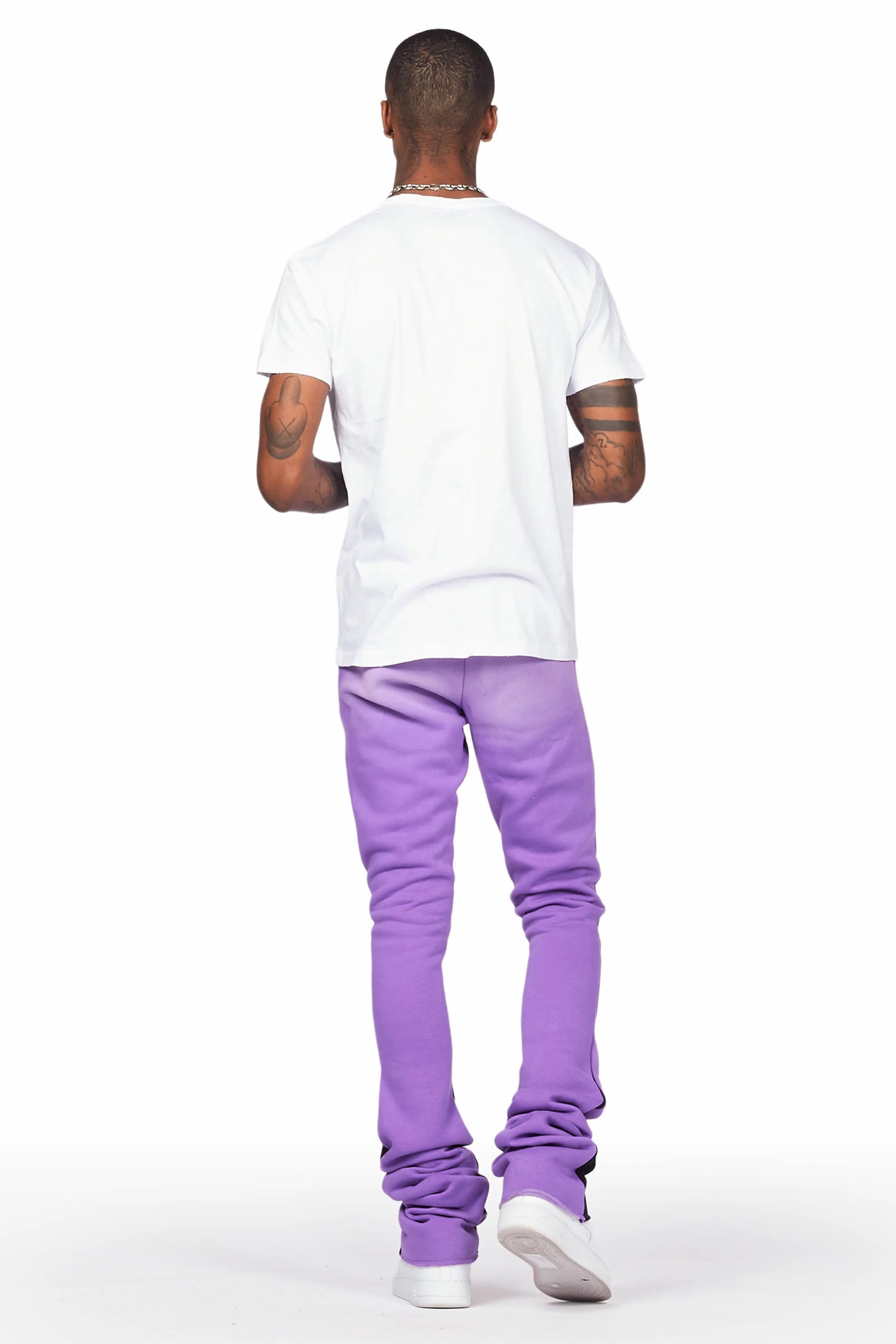 Mallor Purple/White T-Shirt/Super Stacked Track Set