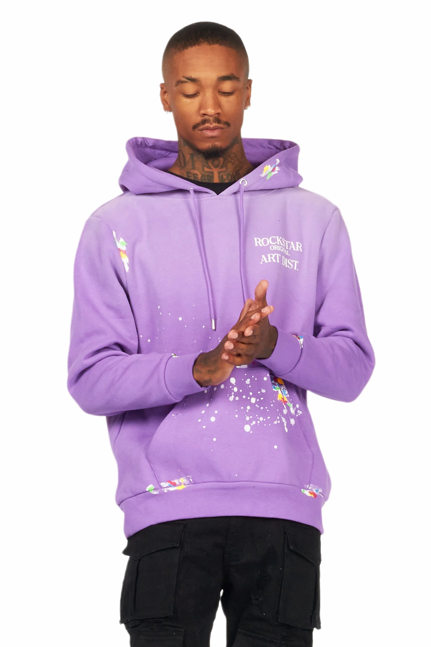 Rockstar Art Dist. Purple Graphic Hoodie