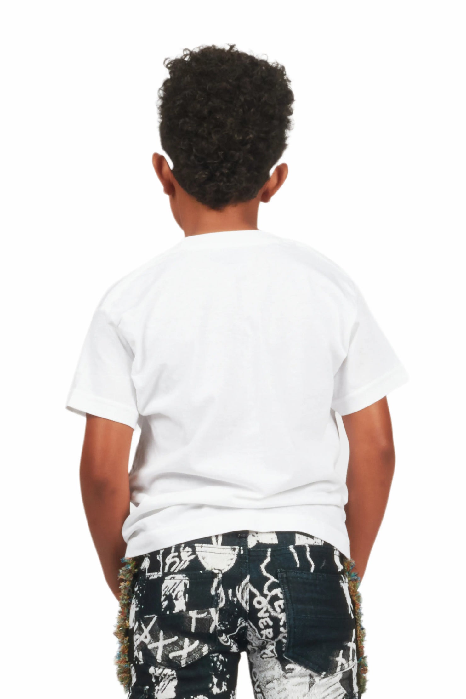 Boys Jaylen White Graphic T-Shirt