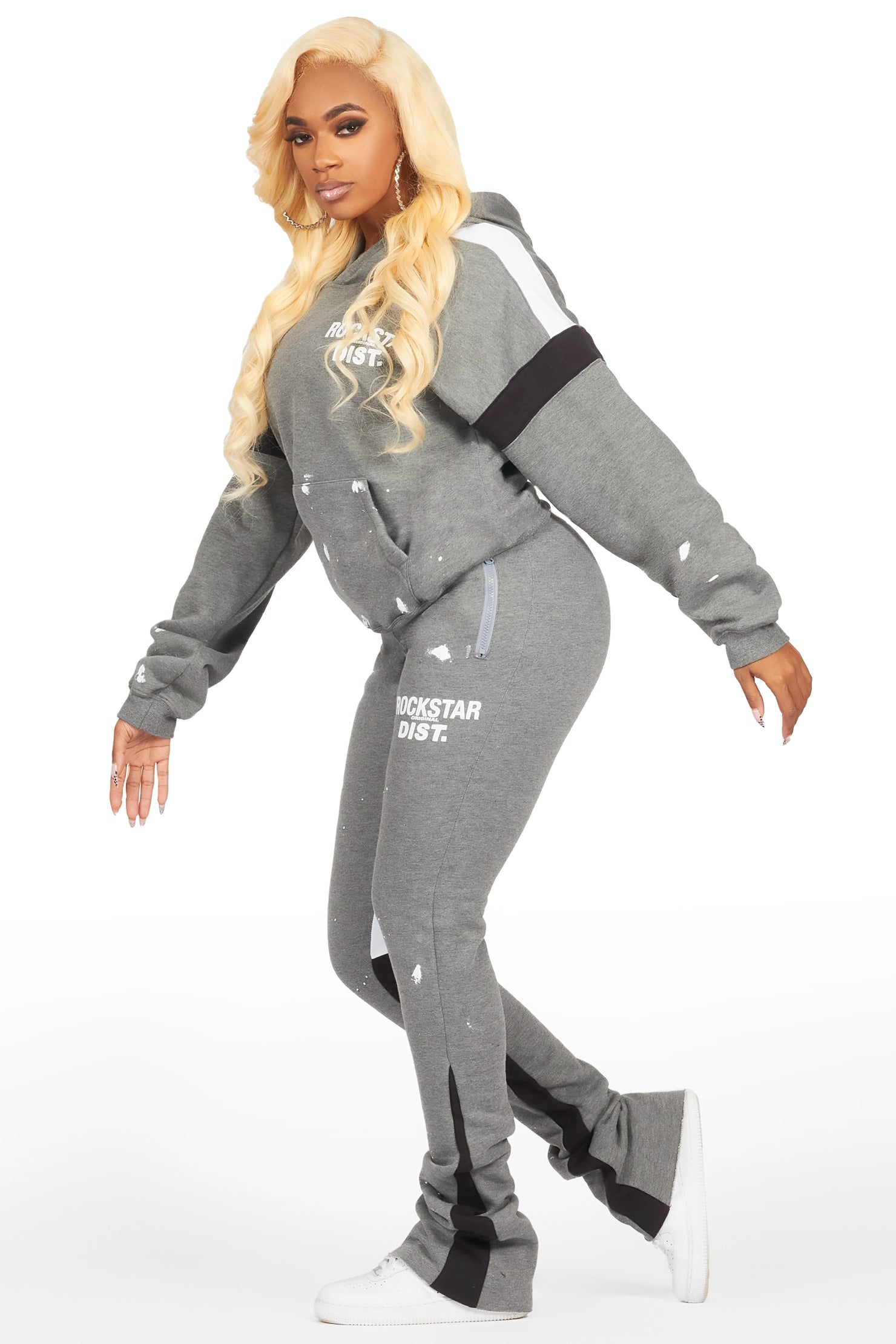 Dashanna Heather Grey Super Stacked Trackset