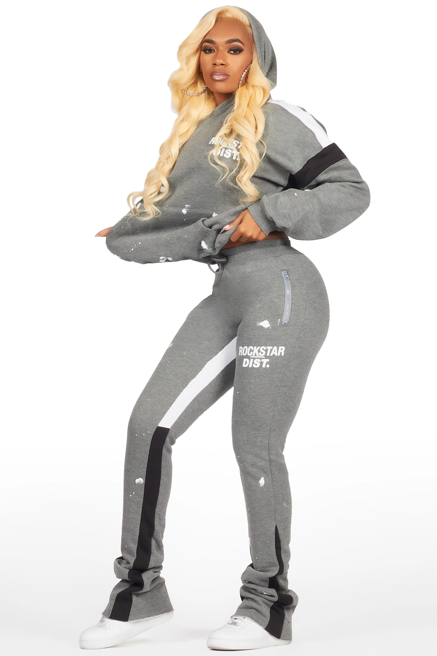 Dashanna Heather Grey Super Stacked Trackset