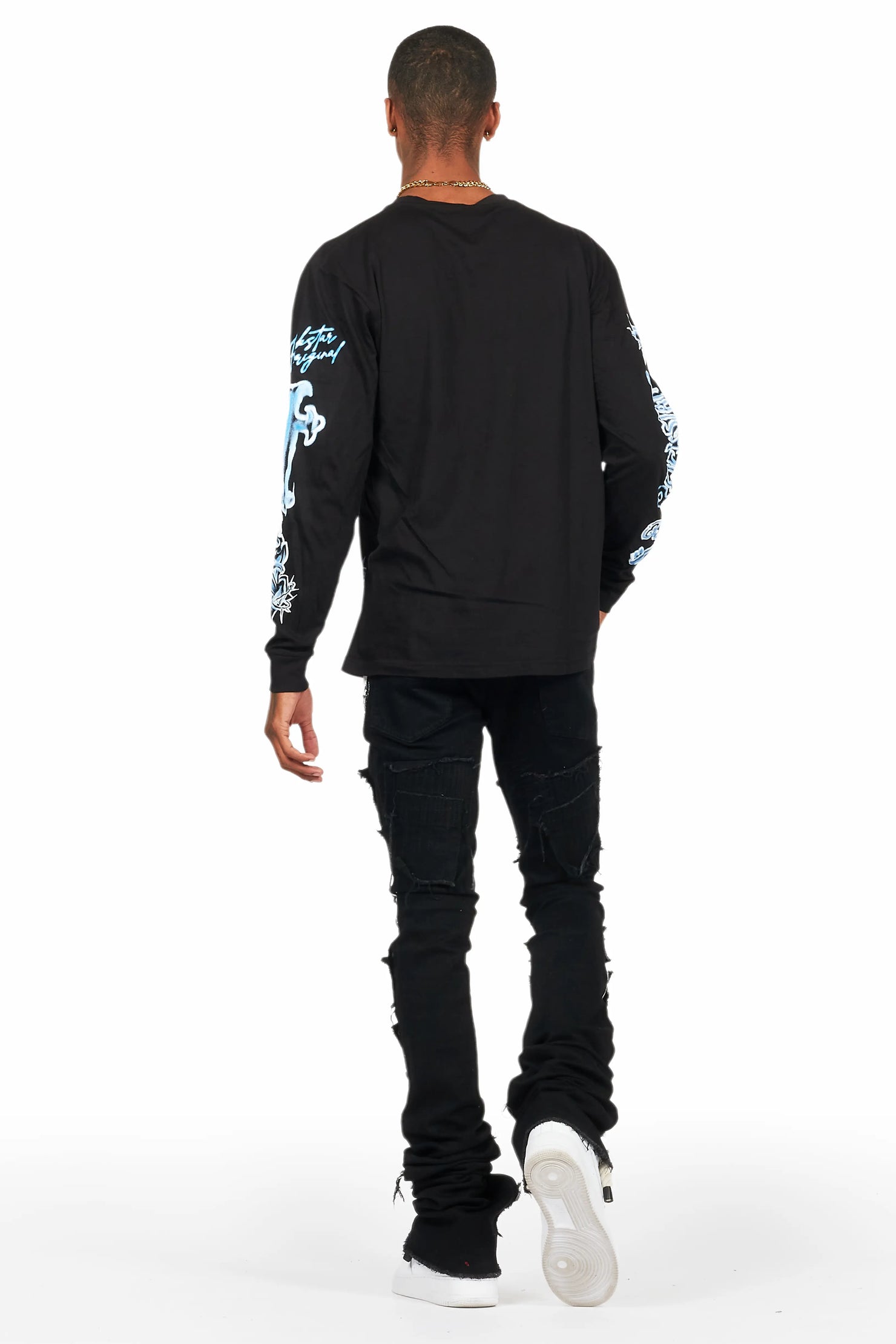 Valar Black Long Sleeve Graphic T-Shirt