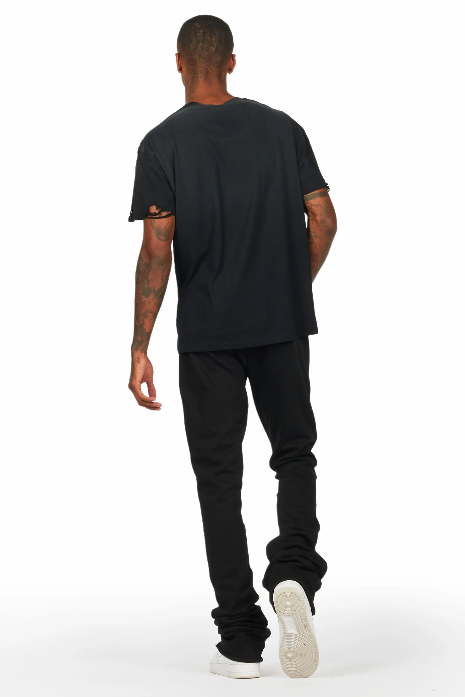 Farrell Black/Mint Graphic Oversized T-Shirt