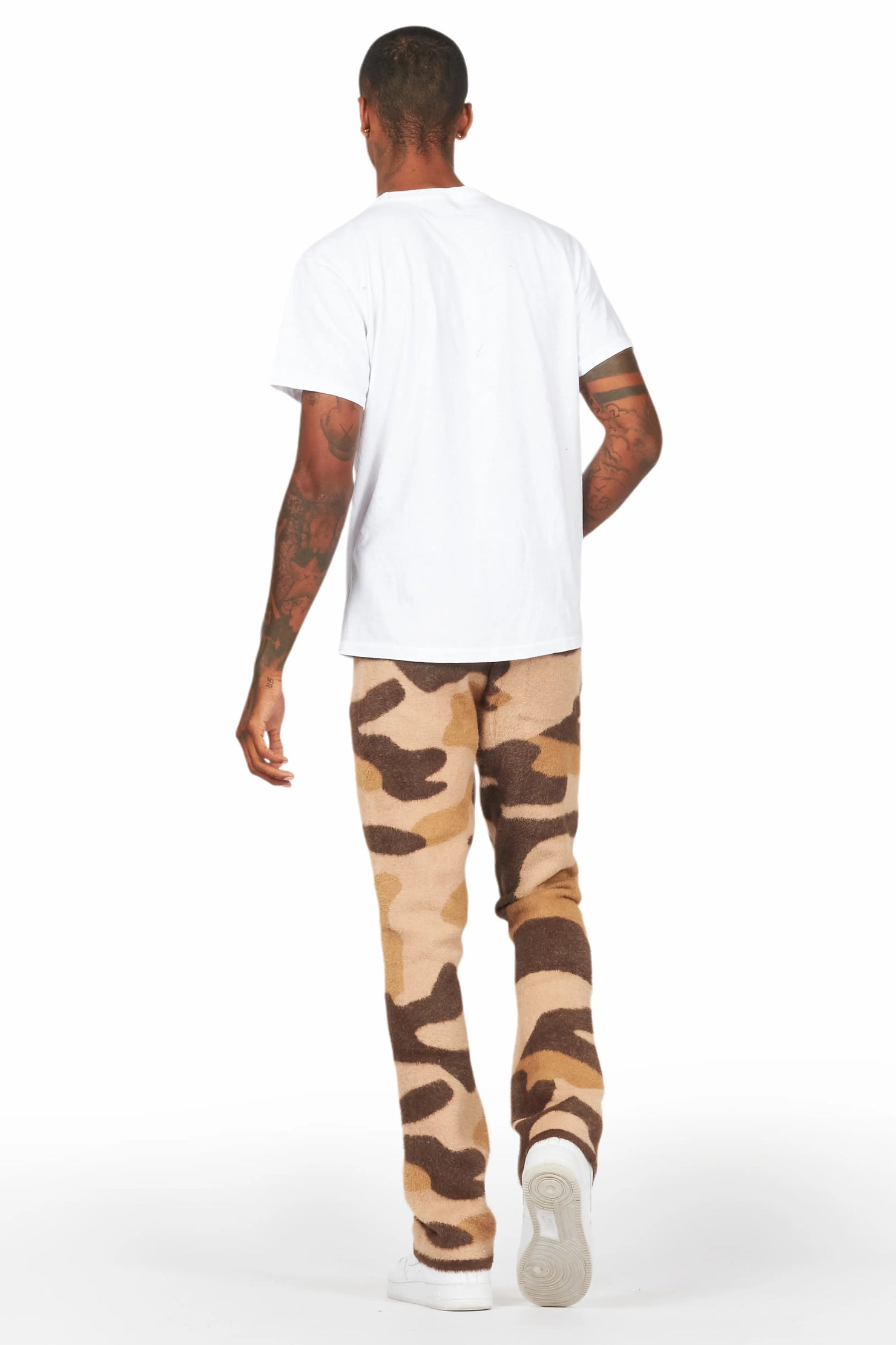 Rabi Camo Brown Knitted Mohair Pants