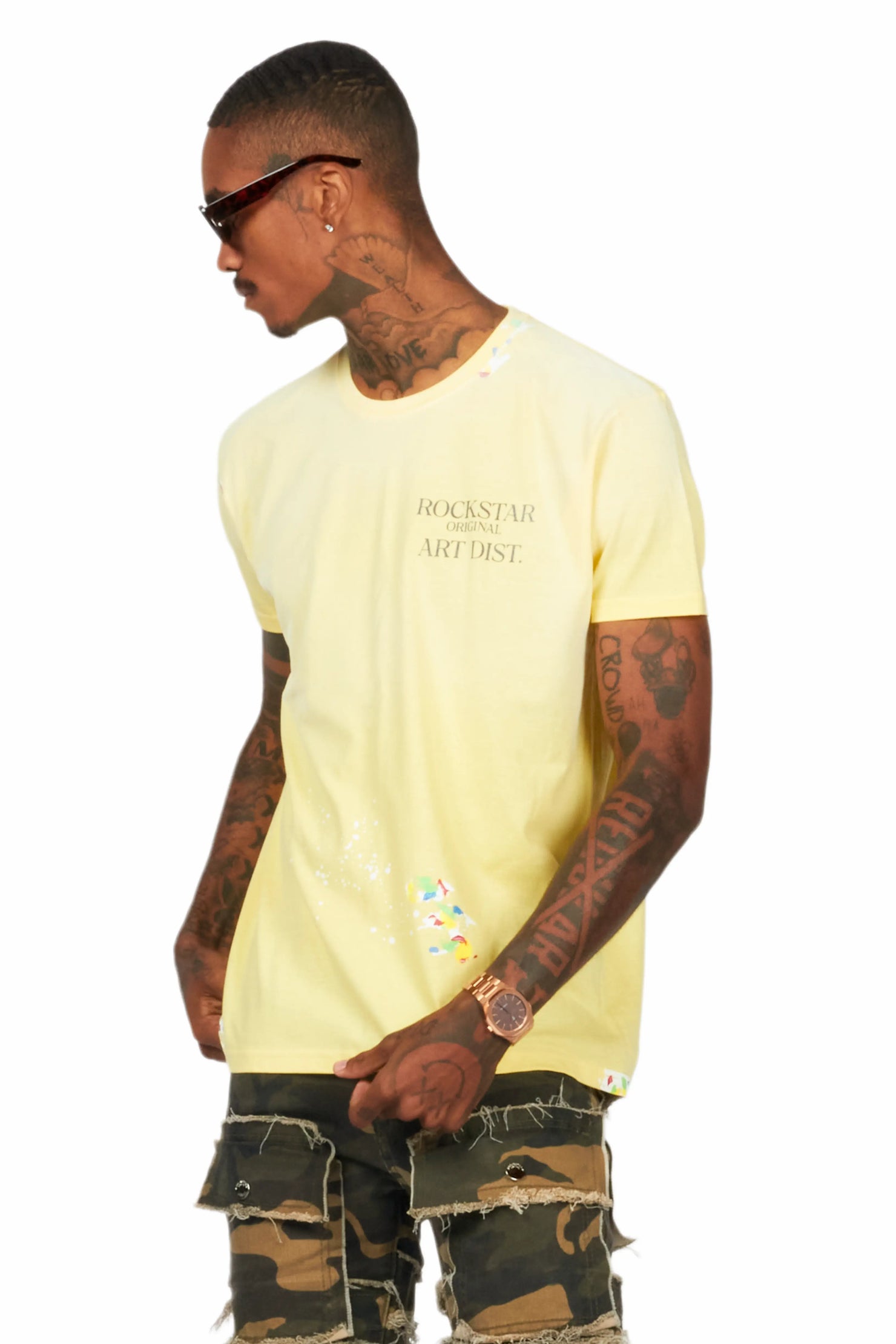 Palmer Light Yellow Graphic T-Shirt