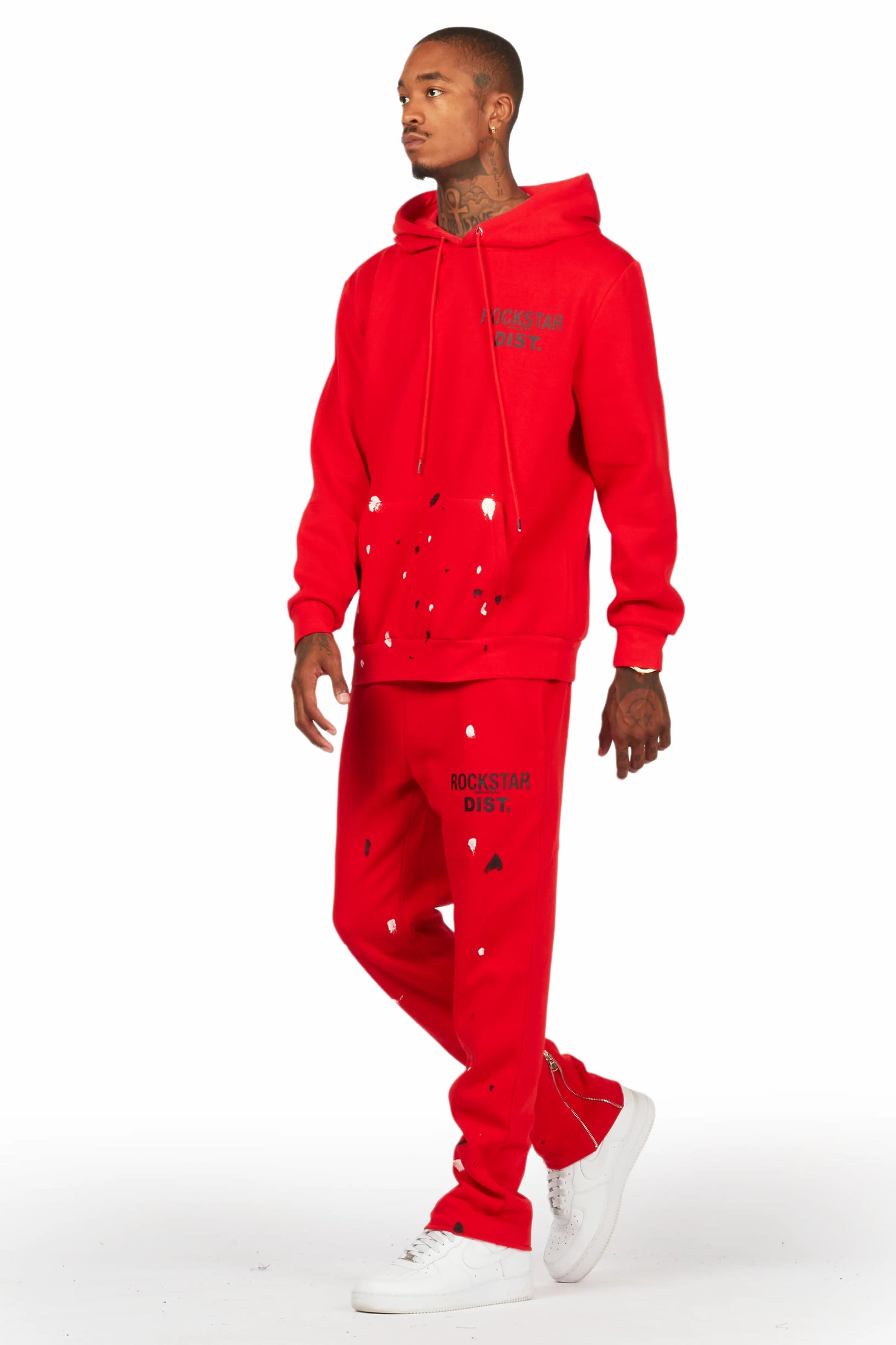 Jaco Red Slim Fit Track Set