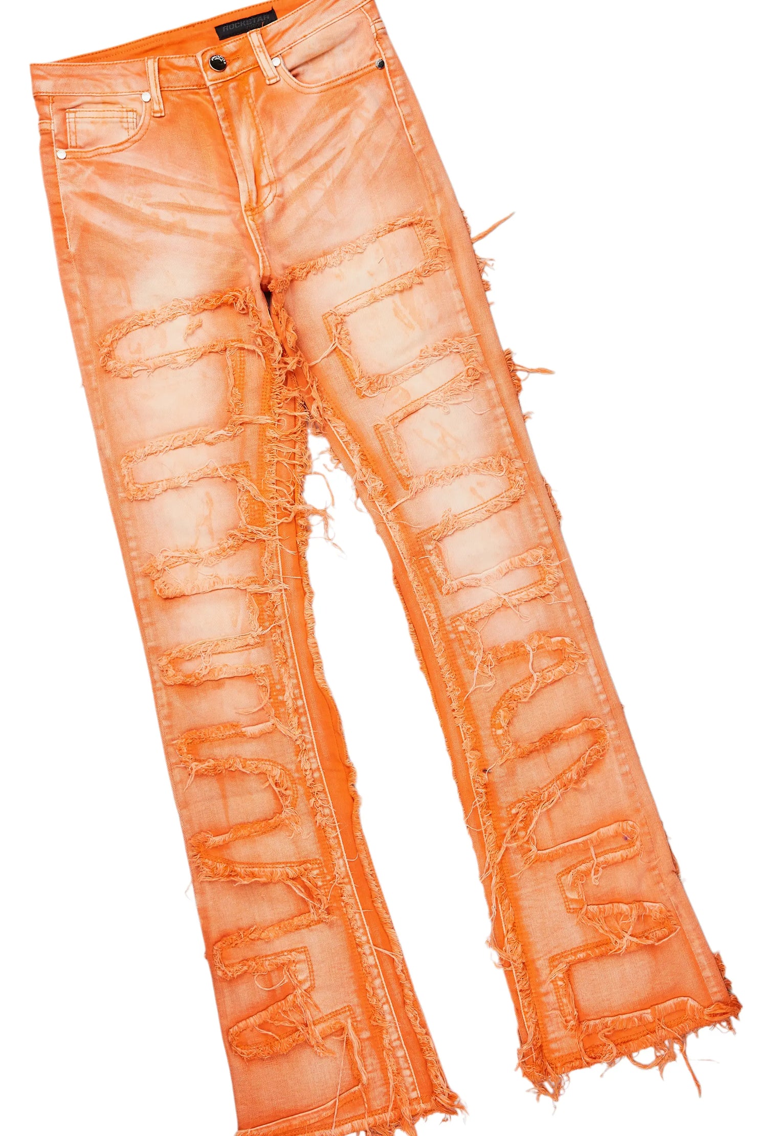 Rachael Orange Hoodie/Stacked Flare Jean Set