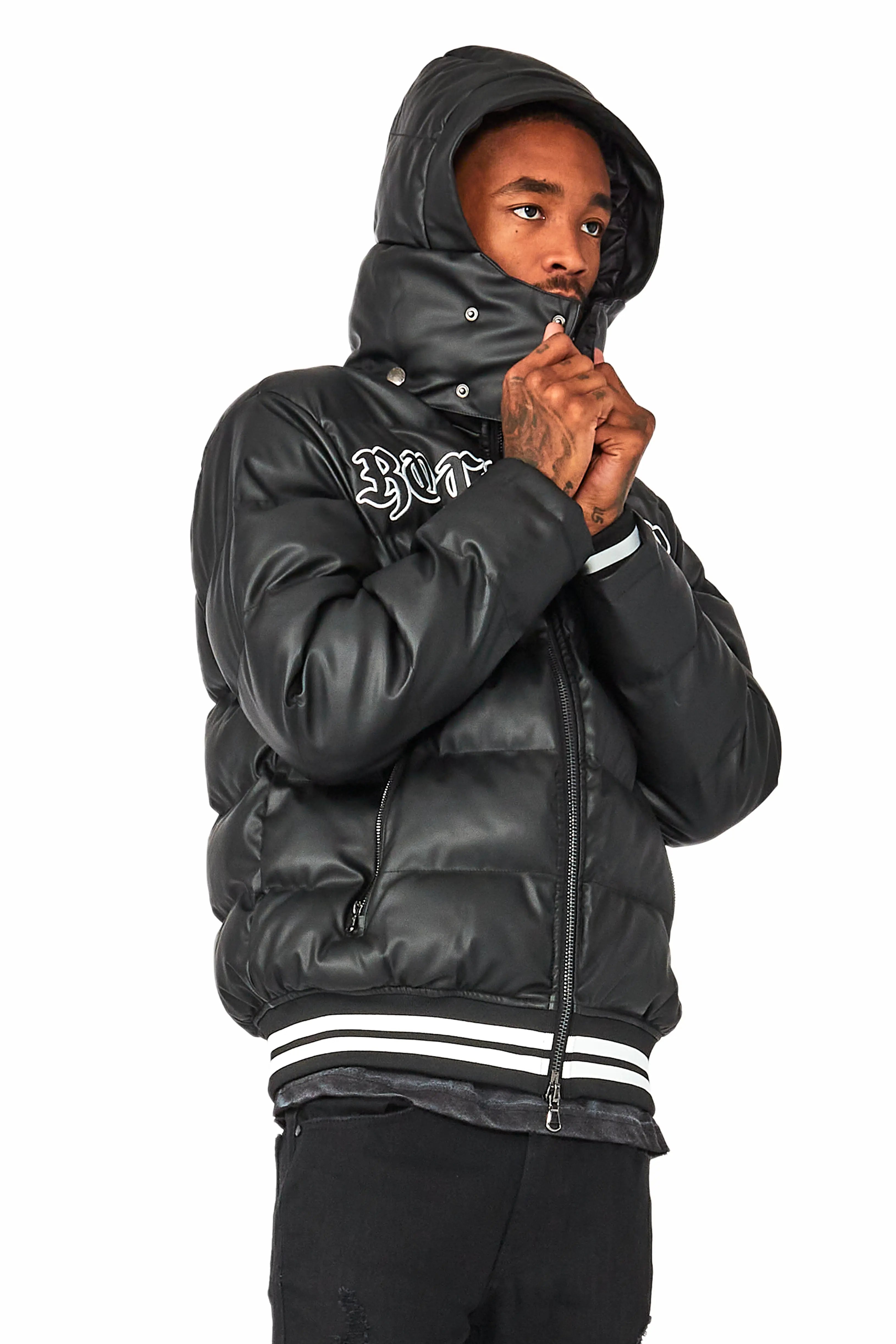 Achim Black Graphic Puffer Jacket– Rockstar Original