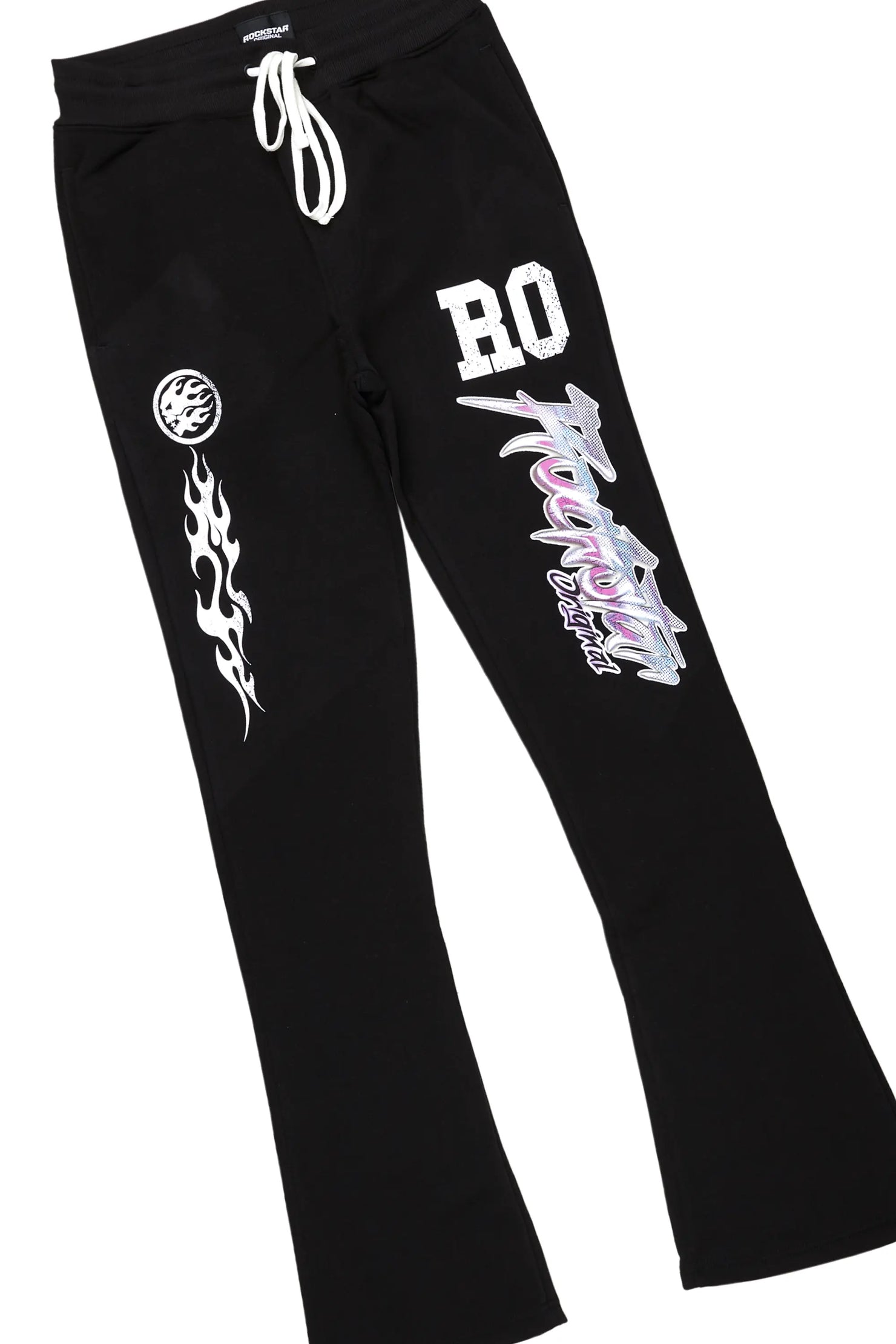 Bram Black Graphic Hoodie/Track Pant Set