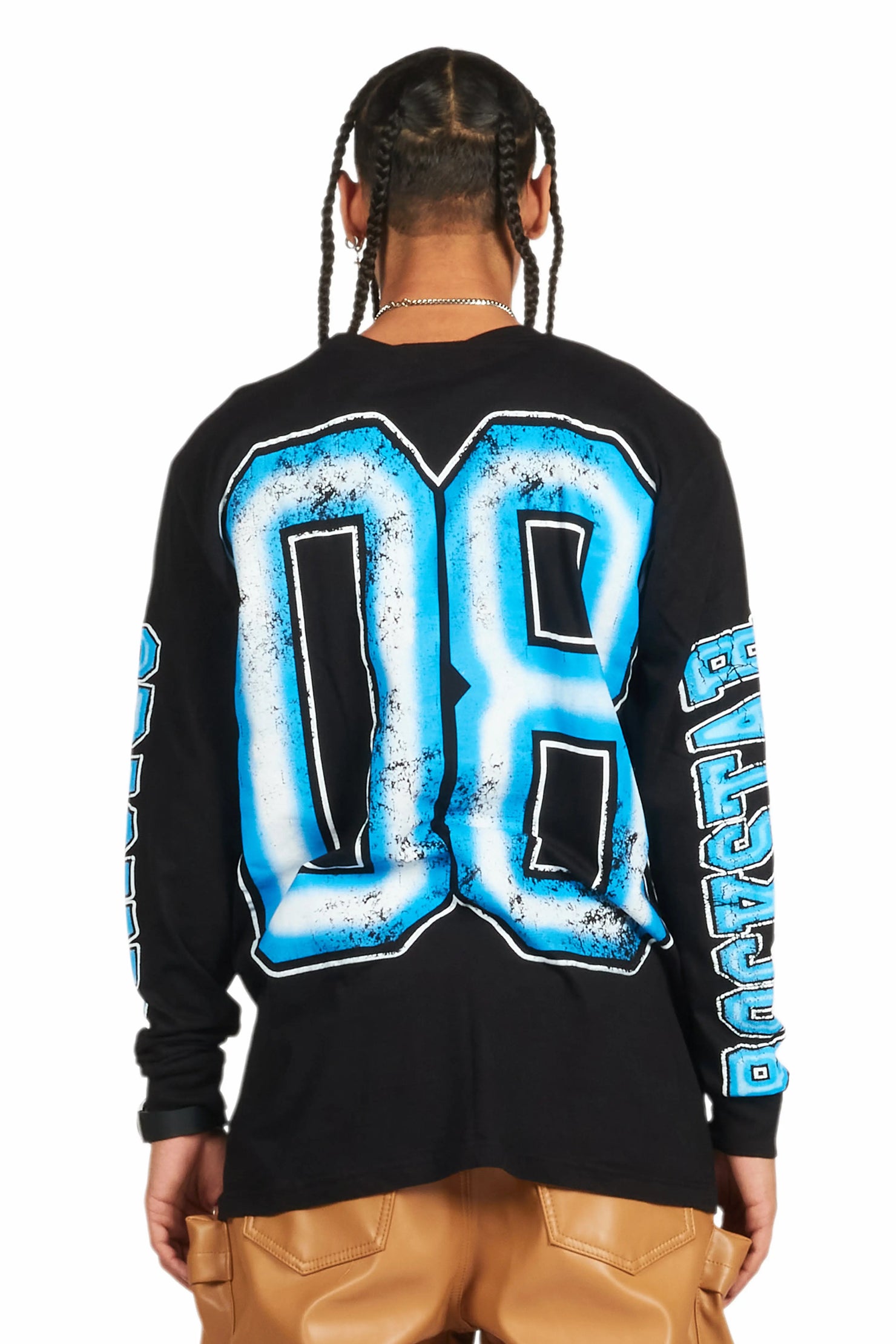 Fields Black/Blue Long Sleeve Graphic T-Shirt