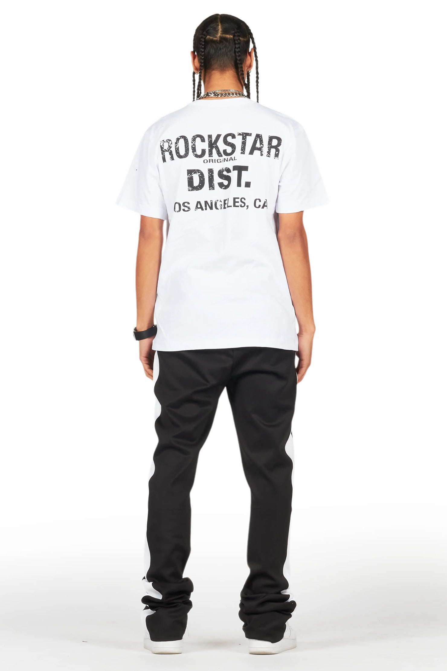 Arlo White/Black T-Shirt/Stacked Flare Track Set