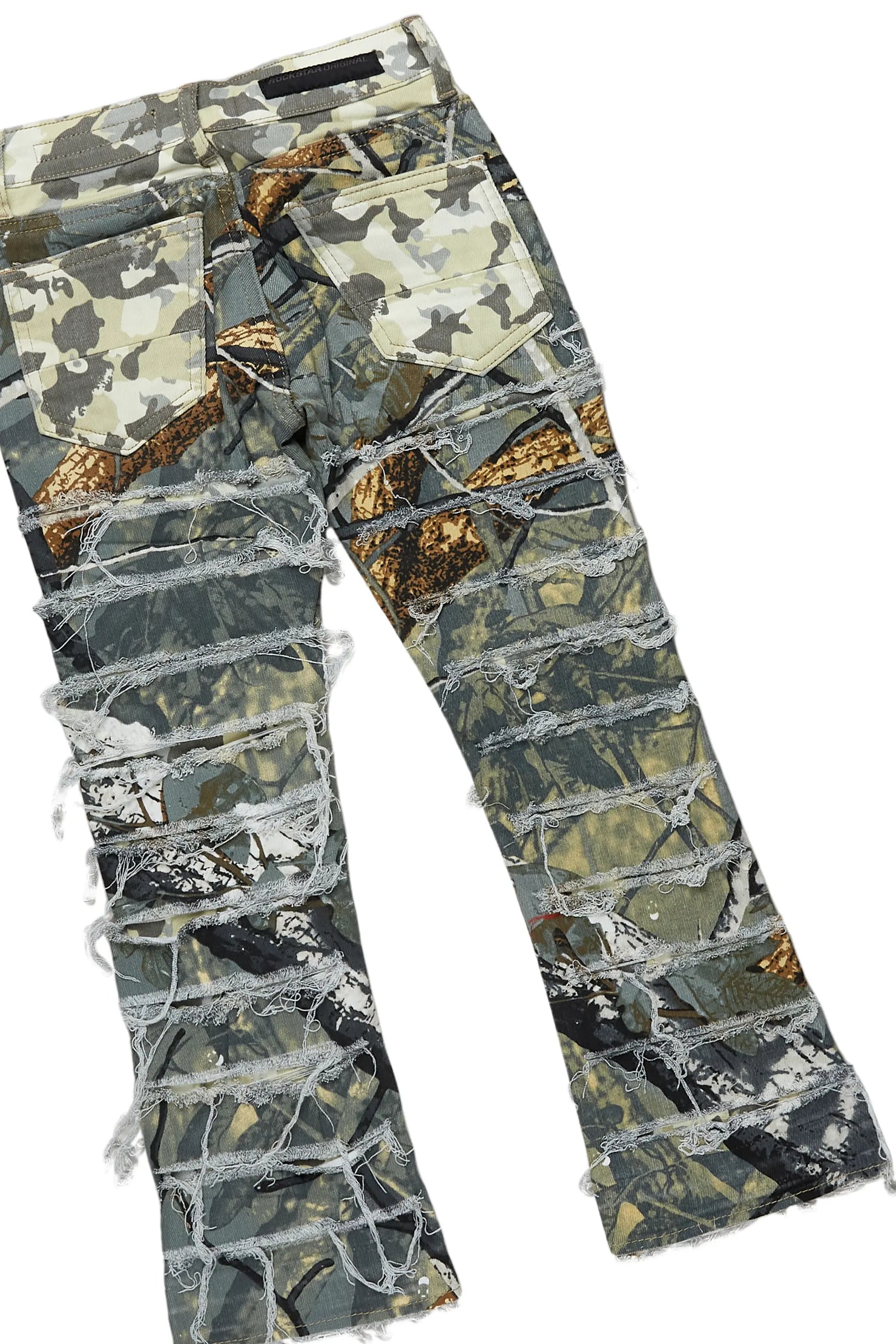 Boys Bridger Tree Camo Hoodie/Stacked Flare Jean Set