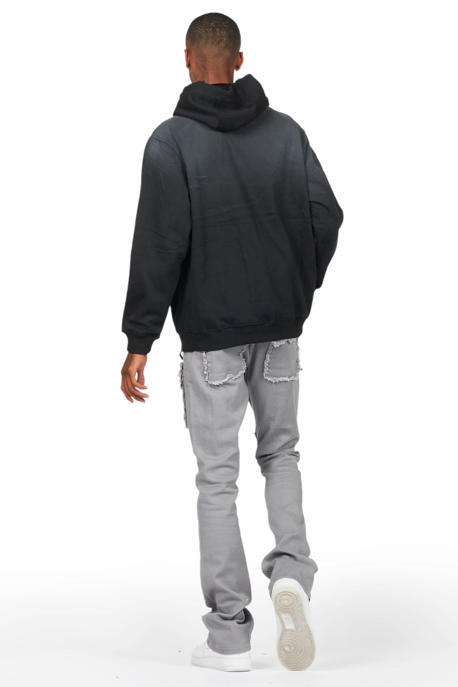 Gonave Black Hoodie/Stacked Flare Cargo Jean Bundle