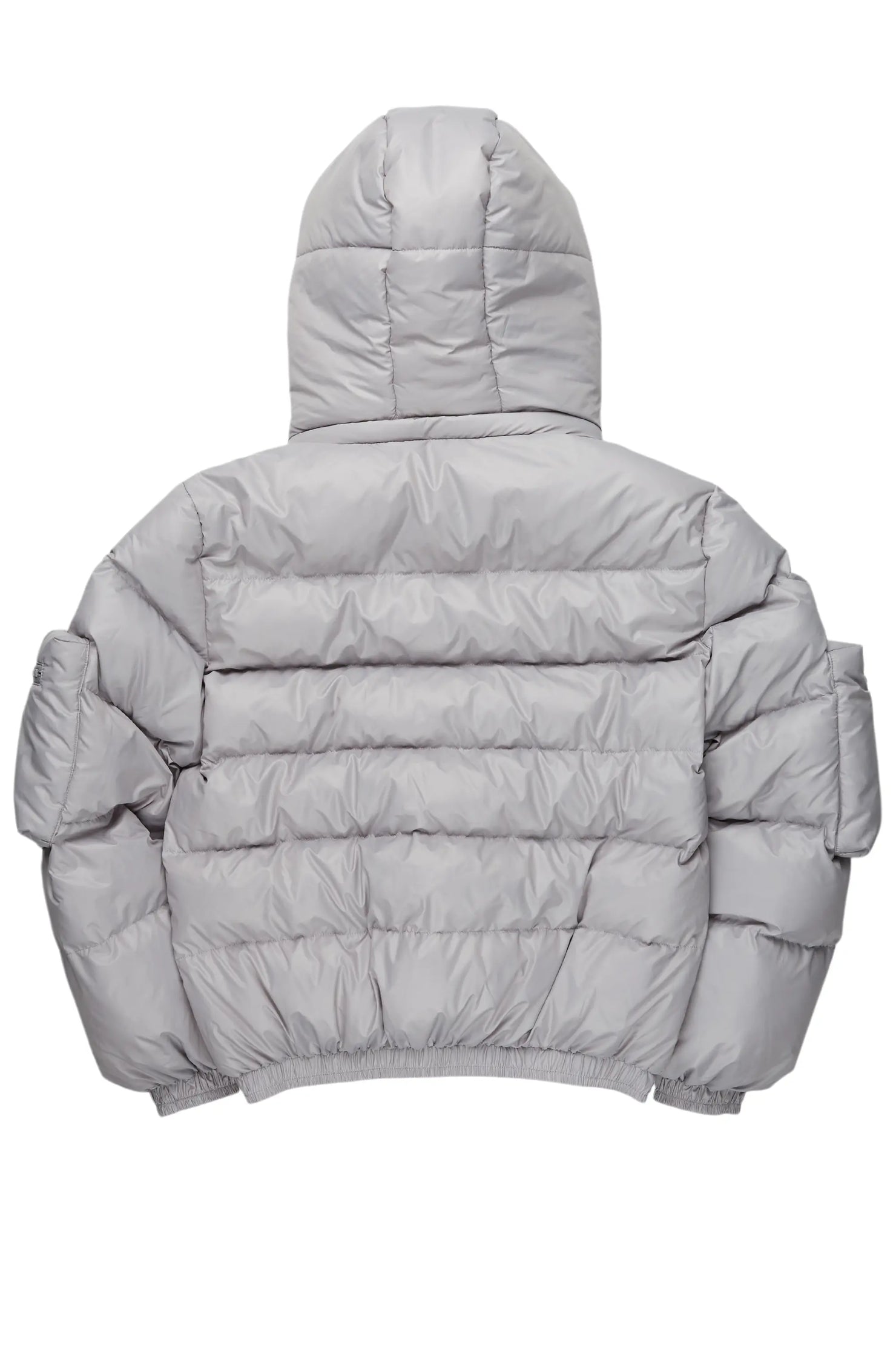 Keisha Grey Cargo Puffer Jacket