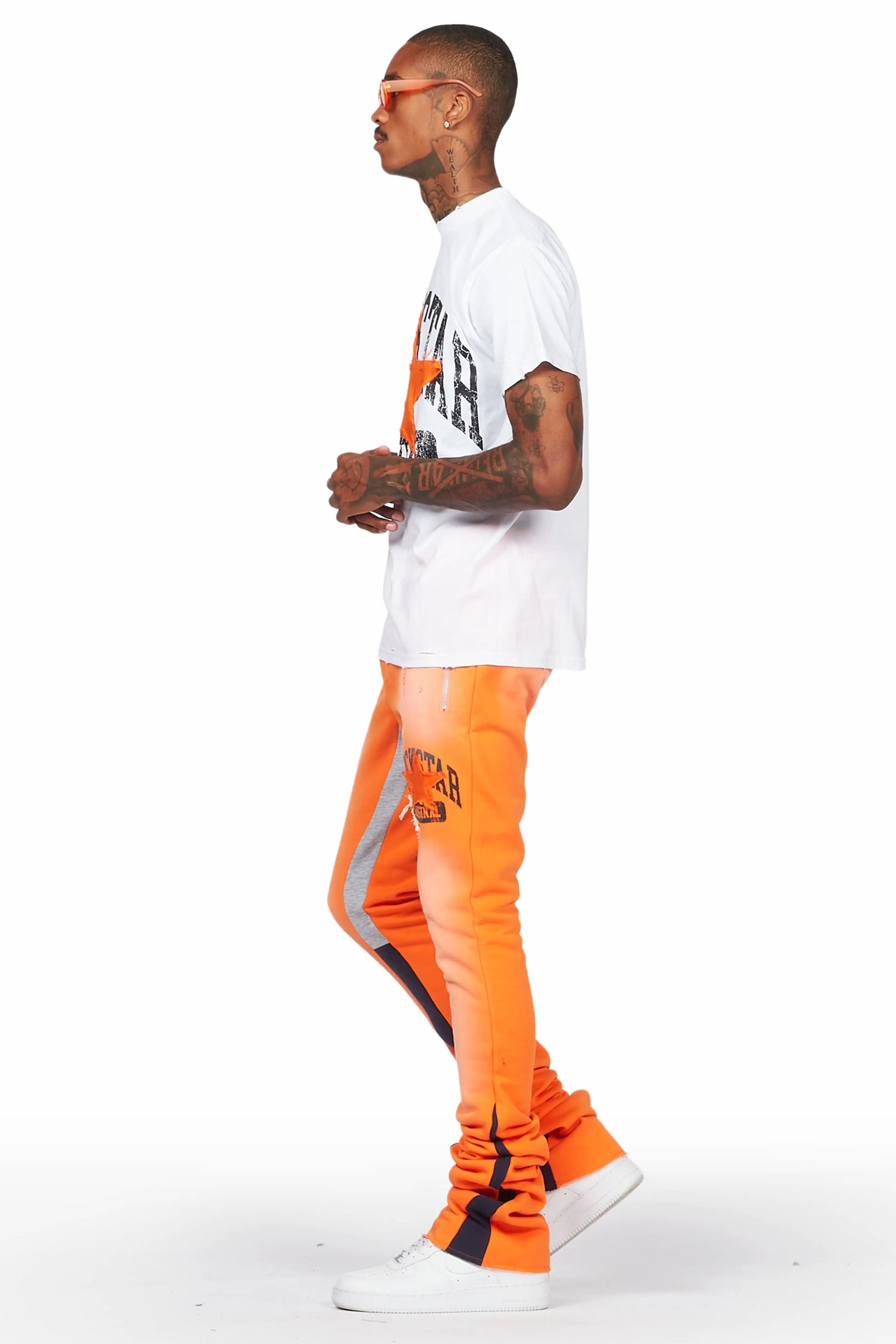 Mallor White/Orange T-Shirt/Super Stacked Track Set