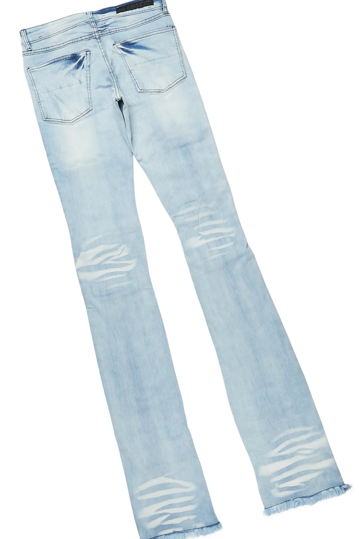 Smitty White T-Shirt & Asle Blue Super Stacked Flare Jean Bundle