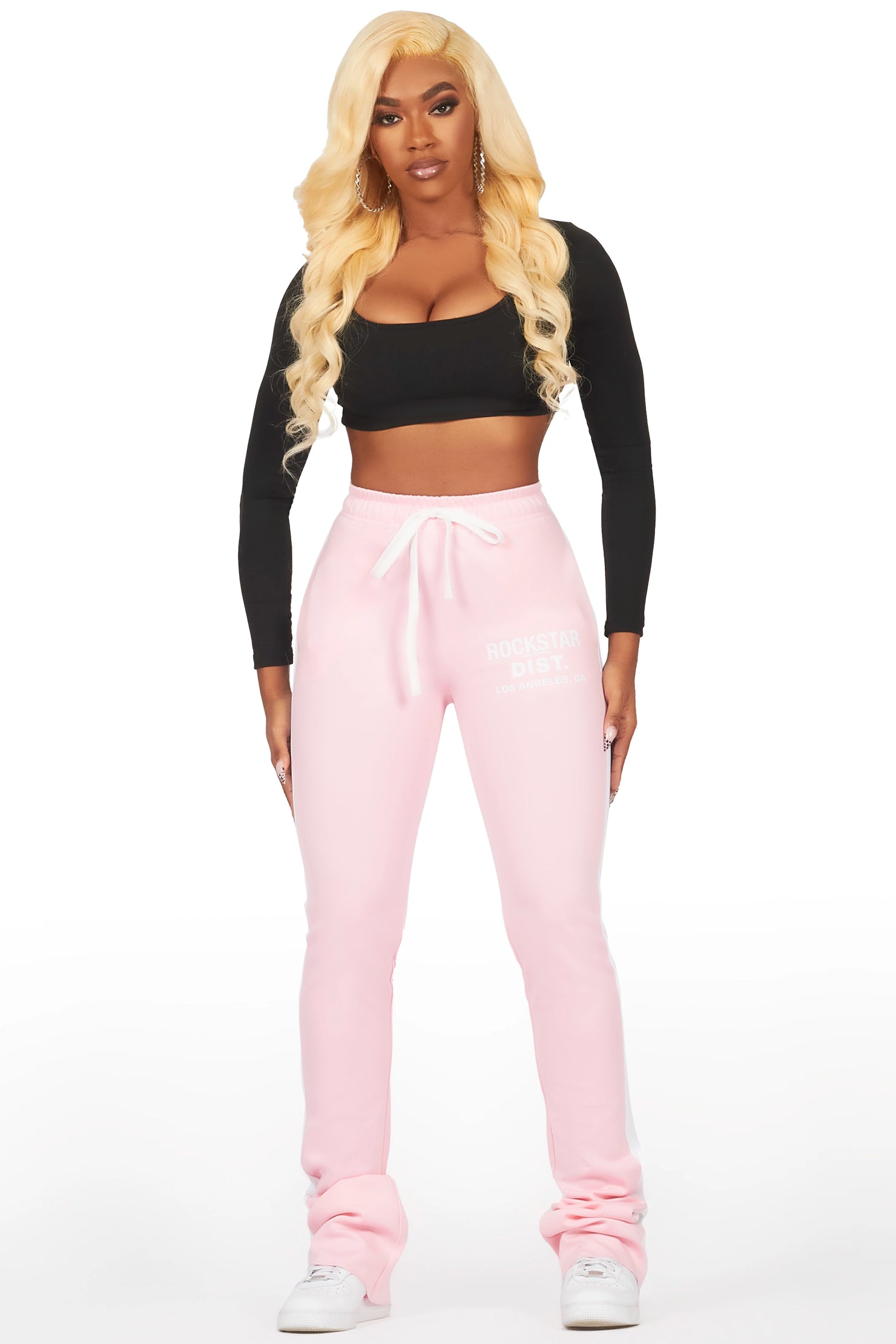 Savannah Pink Super Stacked Track Pant