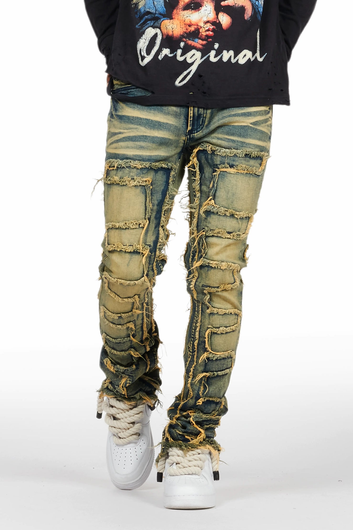 Shake Tint Stacked Flare Jean