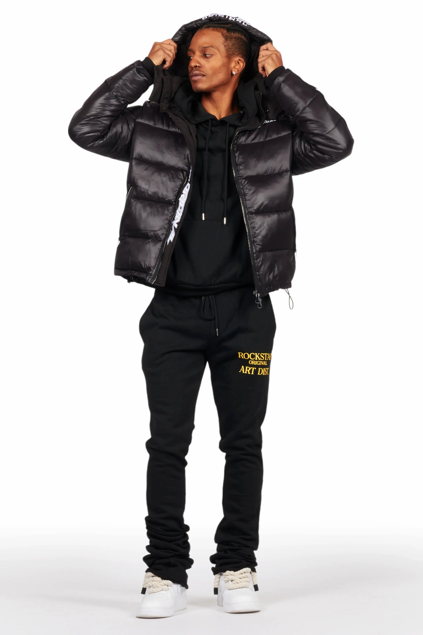 Briggs Black Hoodie/Super Stacked Flare Track Set