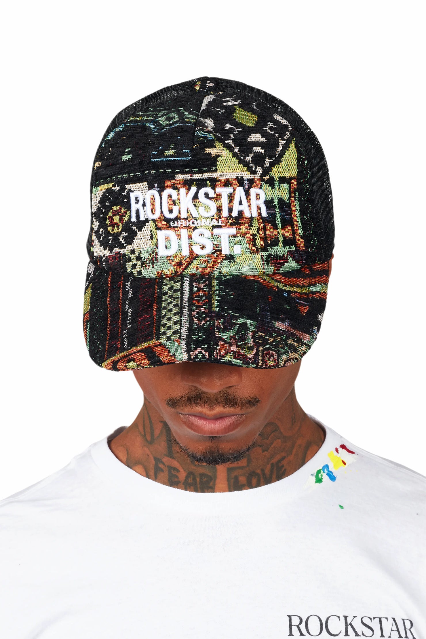 Ayami Green Tapestry Trucker Hat