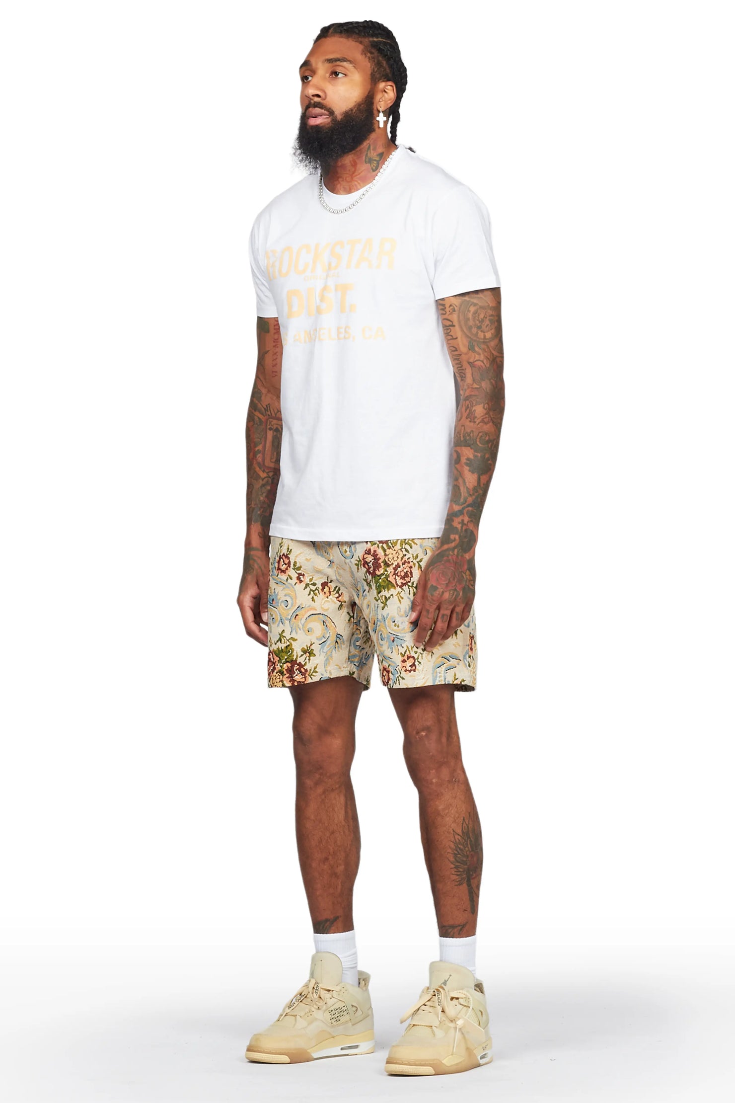 Tappy White/Beige T-Shirt Short Set