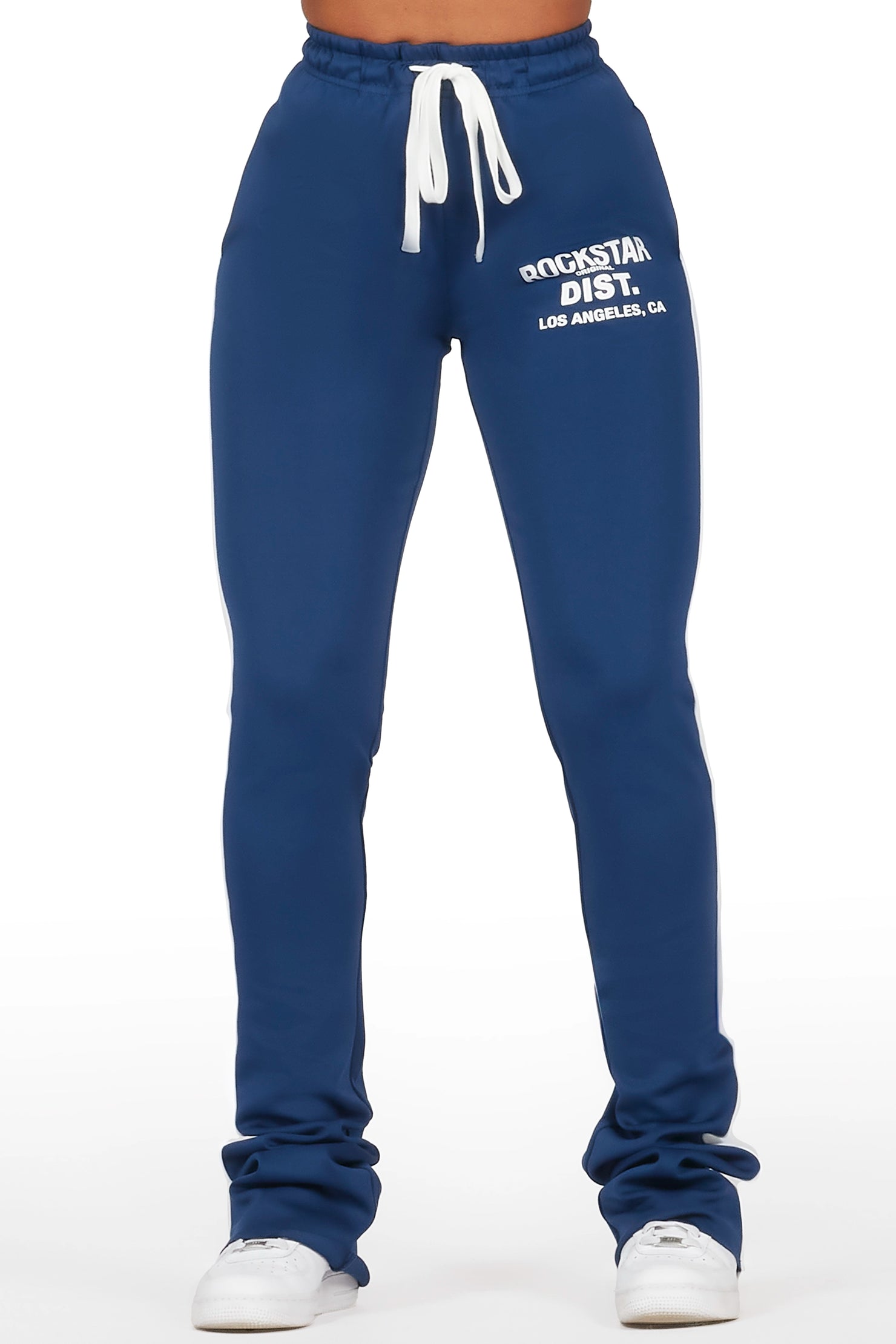 Savannah Navy Super Stacked Track Pant