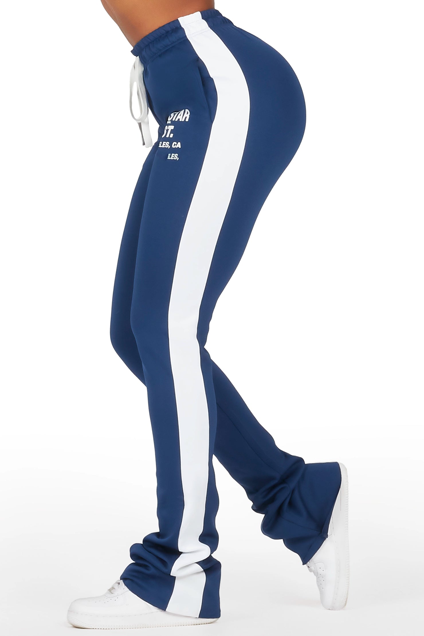 Savannah Navy Super Stacked Track Pant