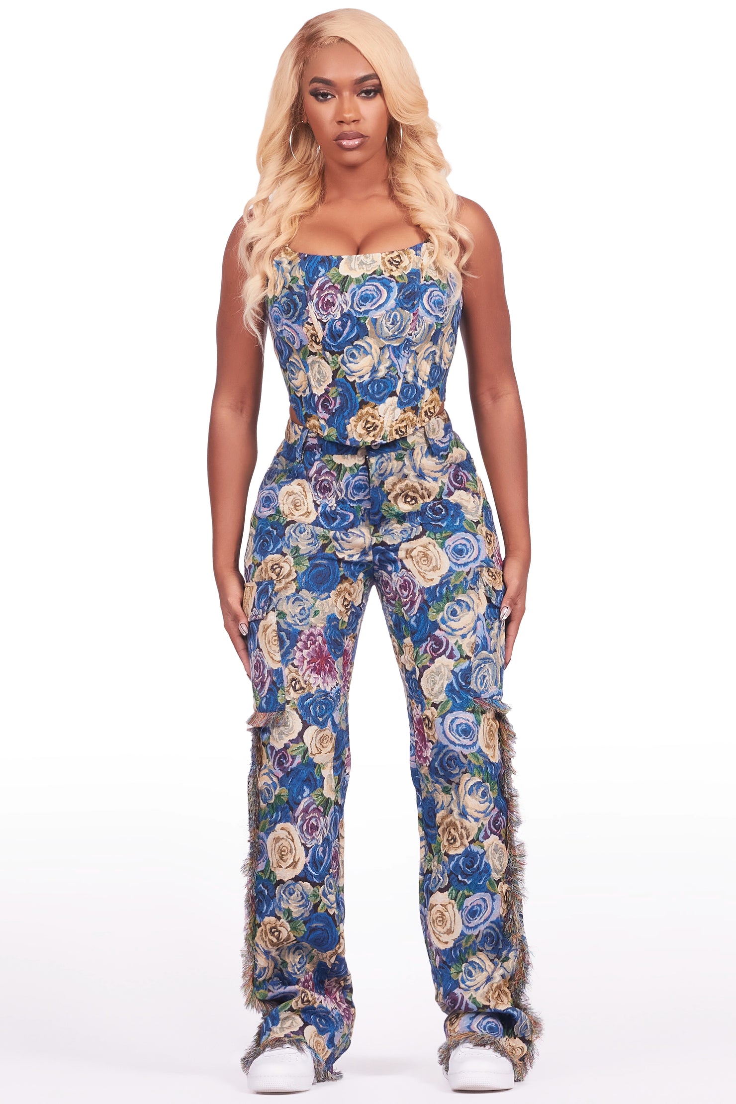 Darresha Blue Tapestry Corset