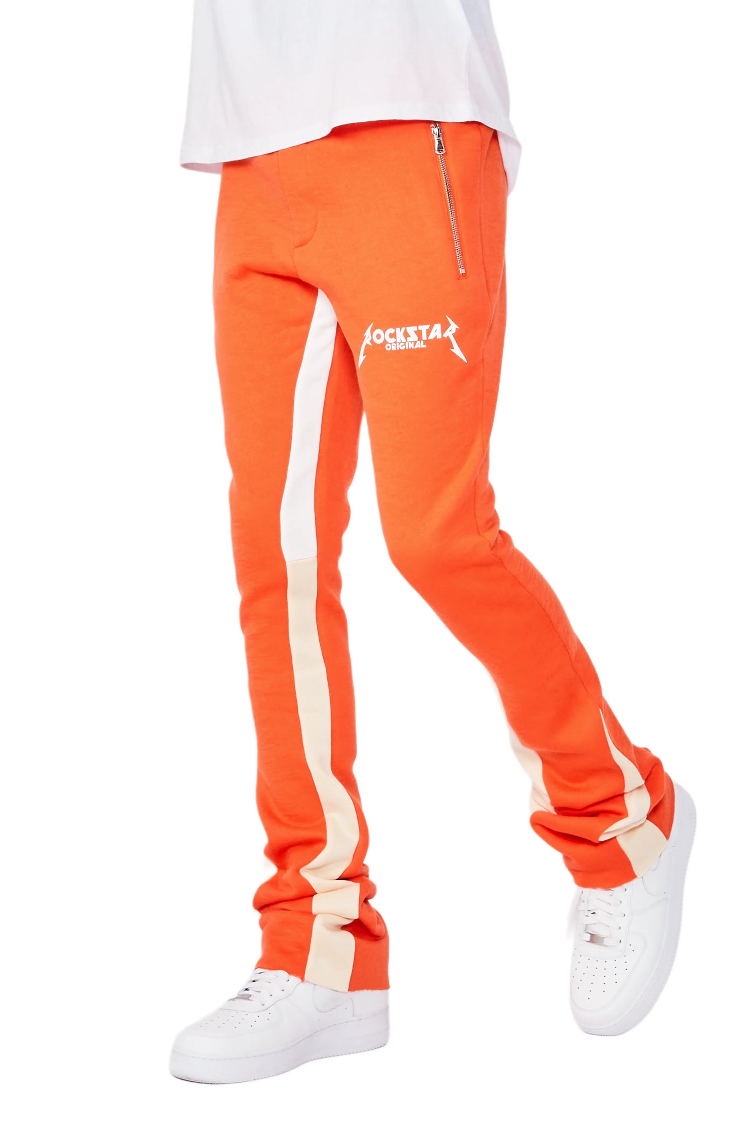 Orange outlet stacked sweats