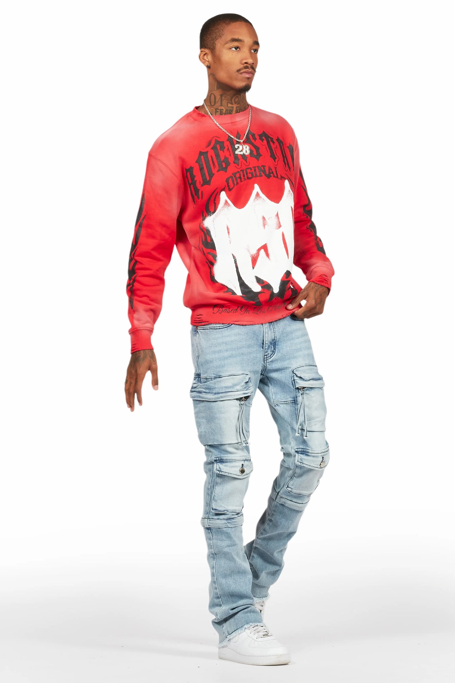 Boaz Red Graphic Crewneck