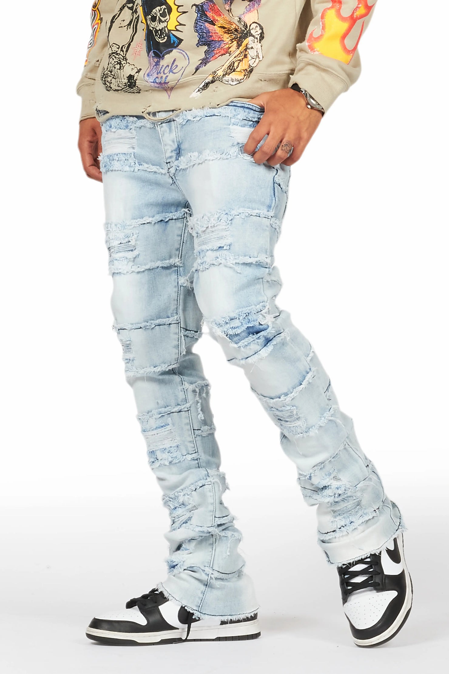 Sten Blue Stacked Flare Jean