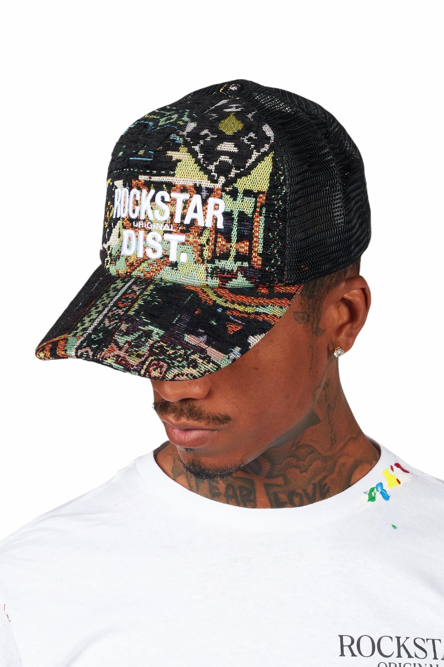 Ayami Green Tapestry Trucker Hat