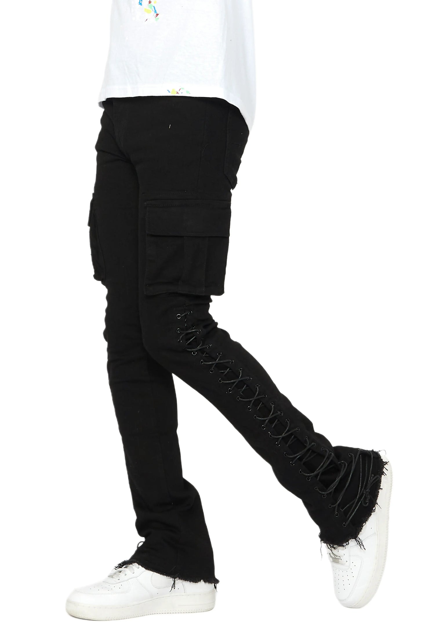 Ronoh Black Stacked Flare Jean– Rockstar Original