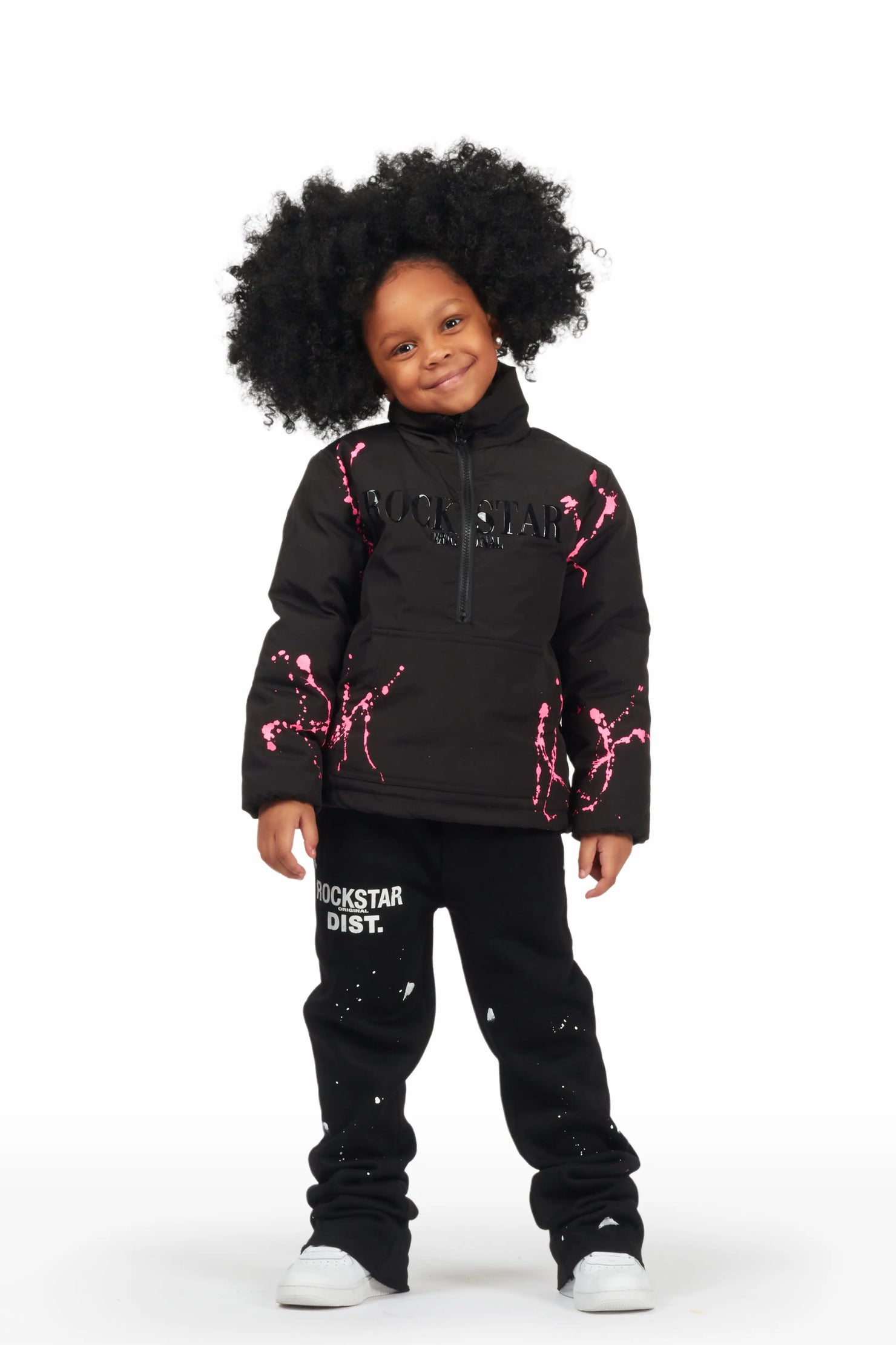 Girls Myle Black Puffer Jacket