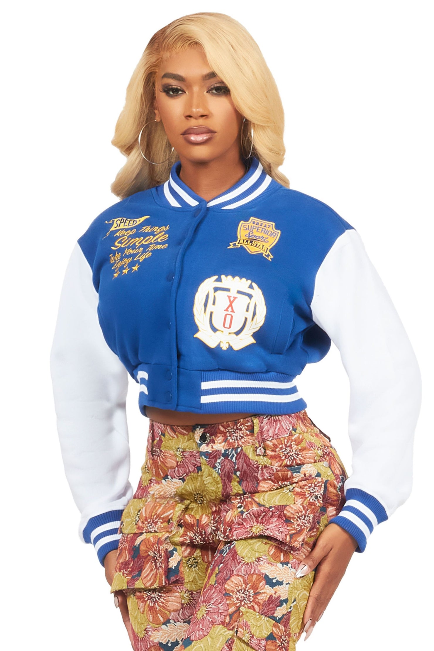 Turhon Royal Blue Varsity Jacket