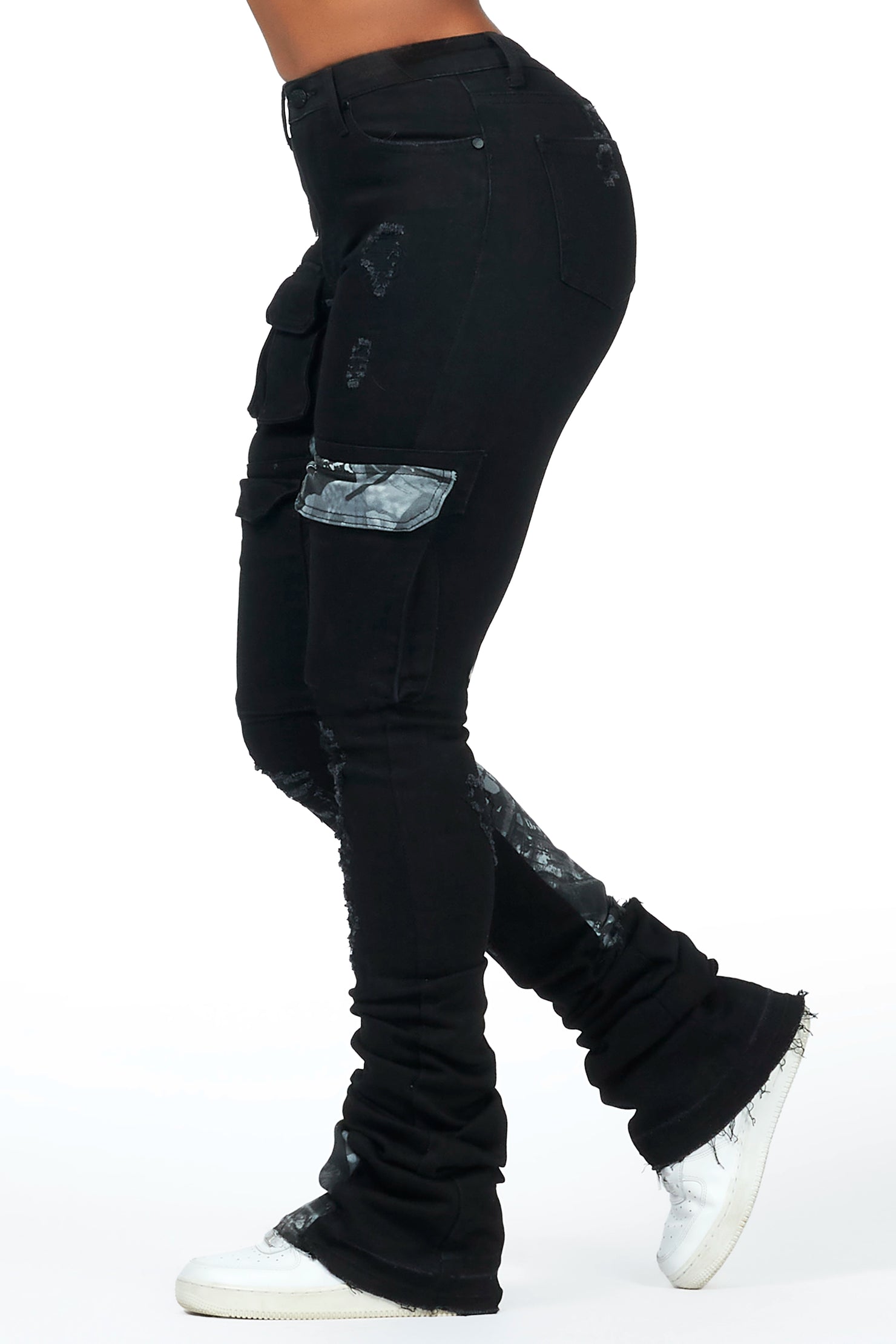 Teresa Black Super Stacked Jean