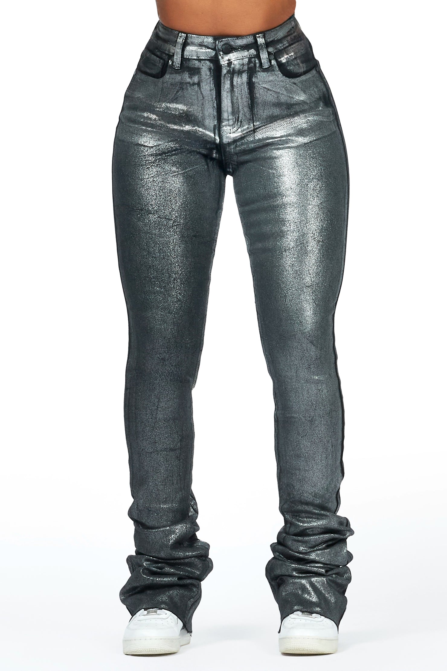 Vittoria Black/Silver Foil Super Stacked Jean