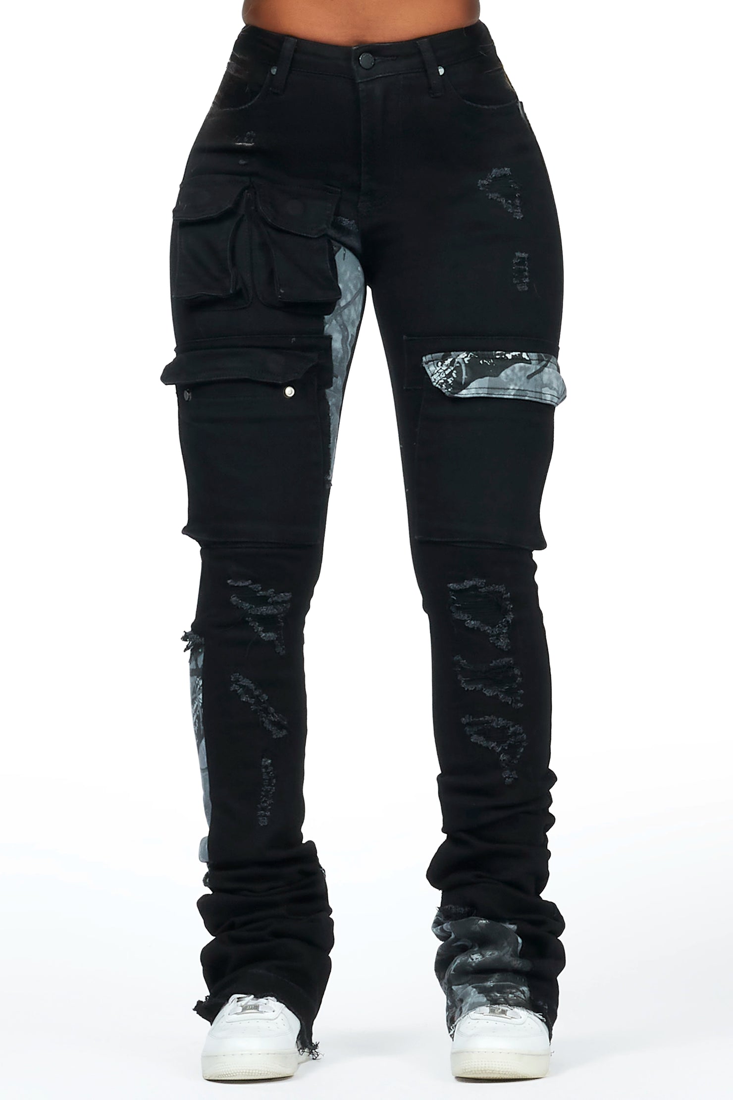 Teresa Black Super Stacked Jean