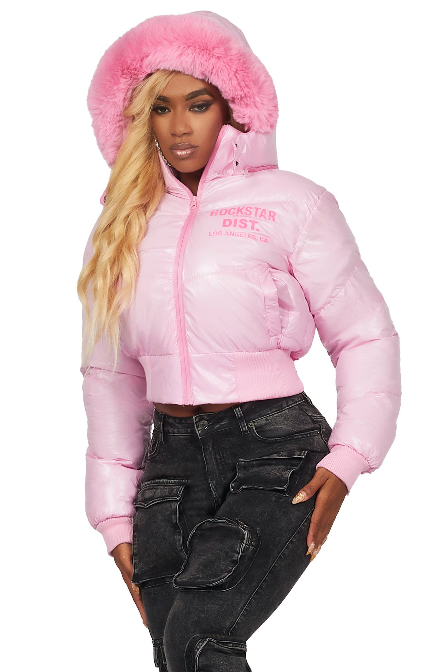 Moncia Pink Puffer Jacket