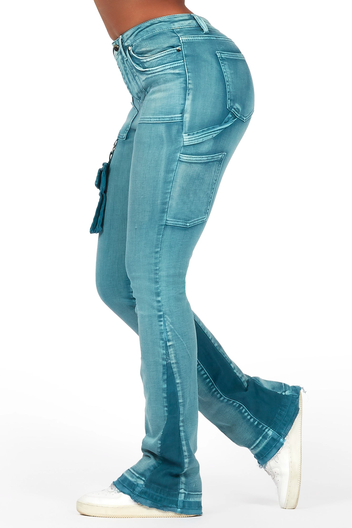 Galexus Blue Stacked Flare Jean