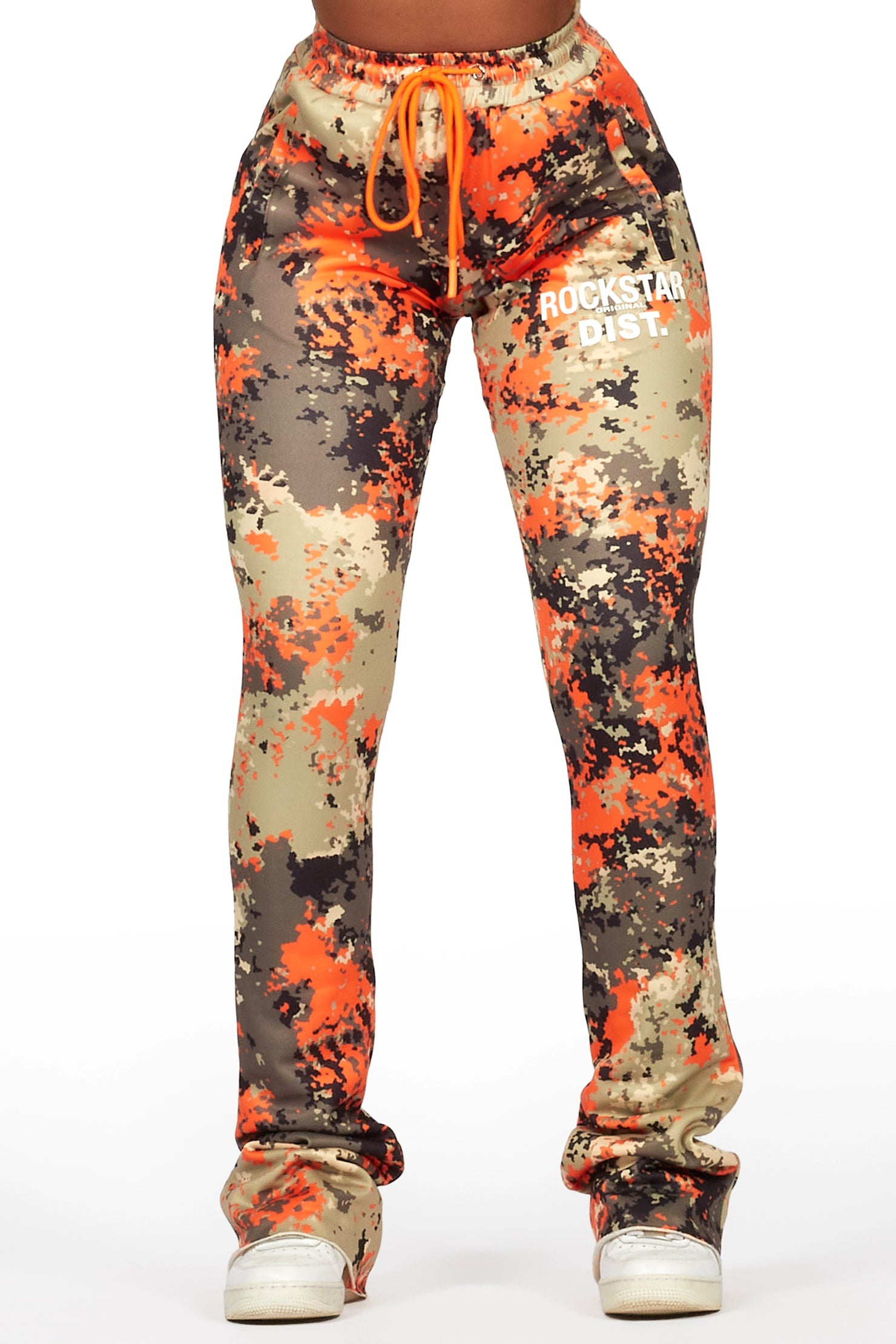 Juliana Orange Digital Camo Super Stacked Track Pant