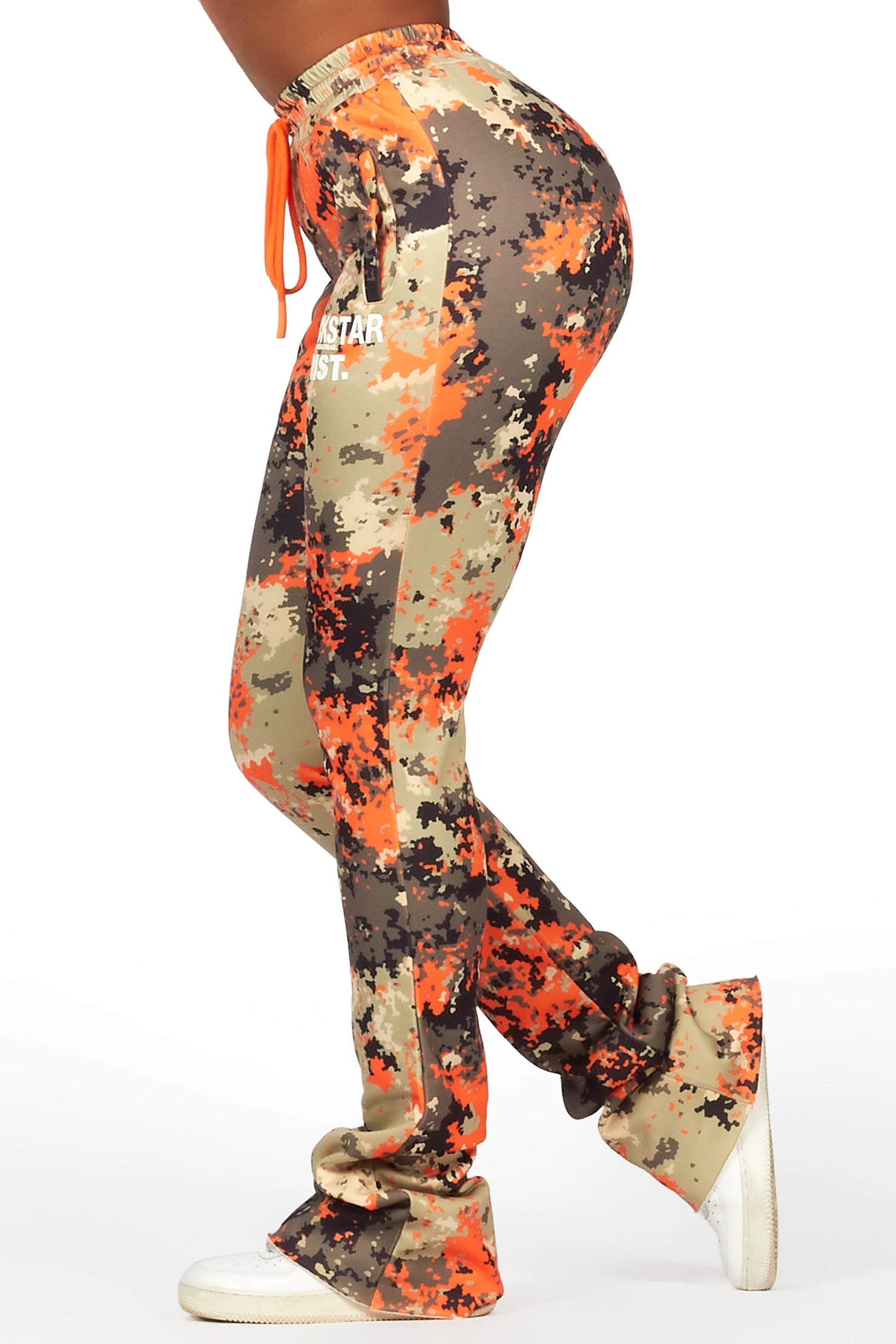 Juliana Orange Digital Camo Super Stacked Track Pant