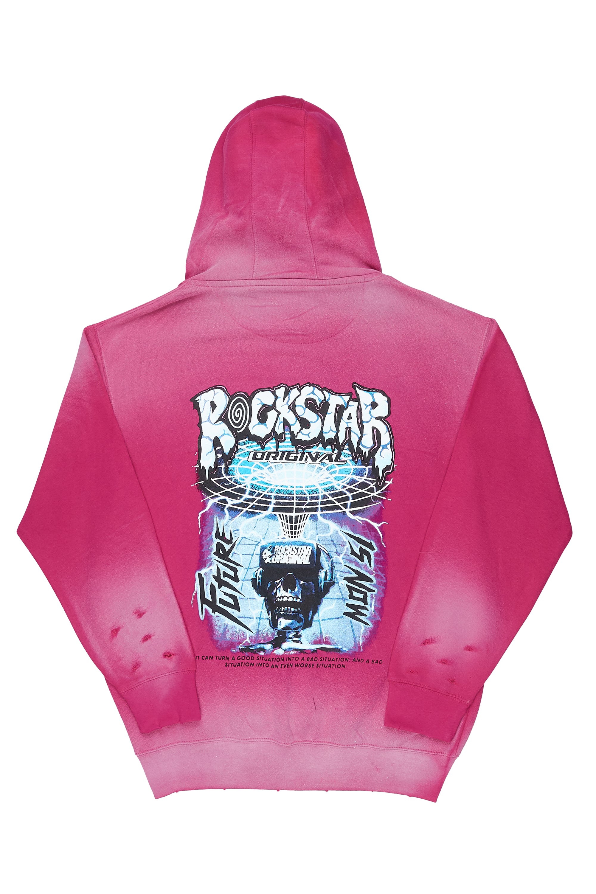 Hot pink 2025 graphic hoodie