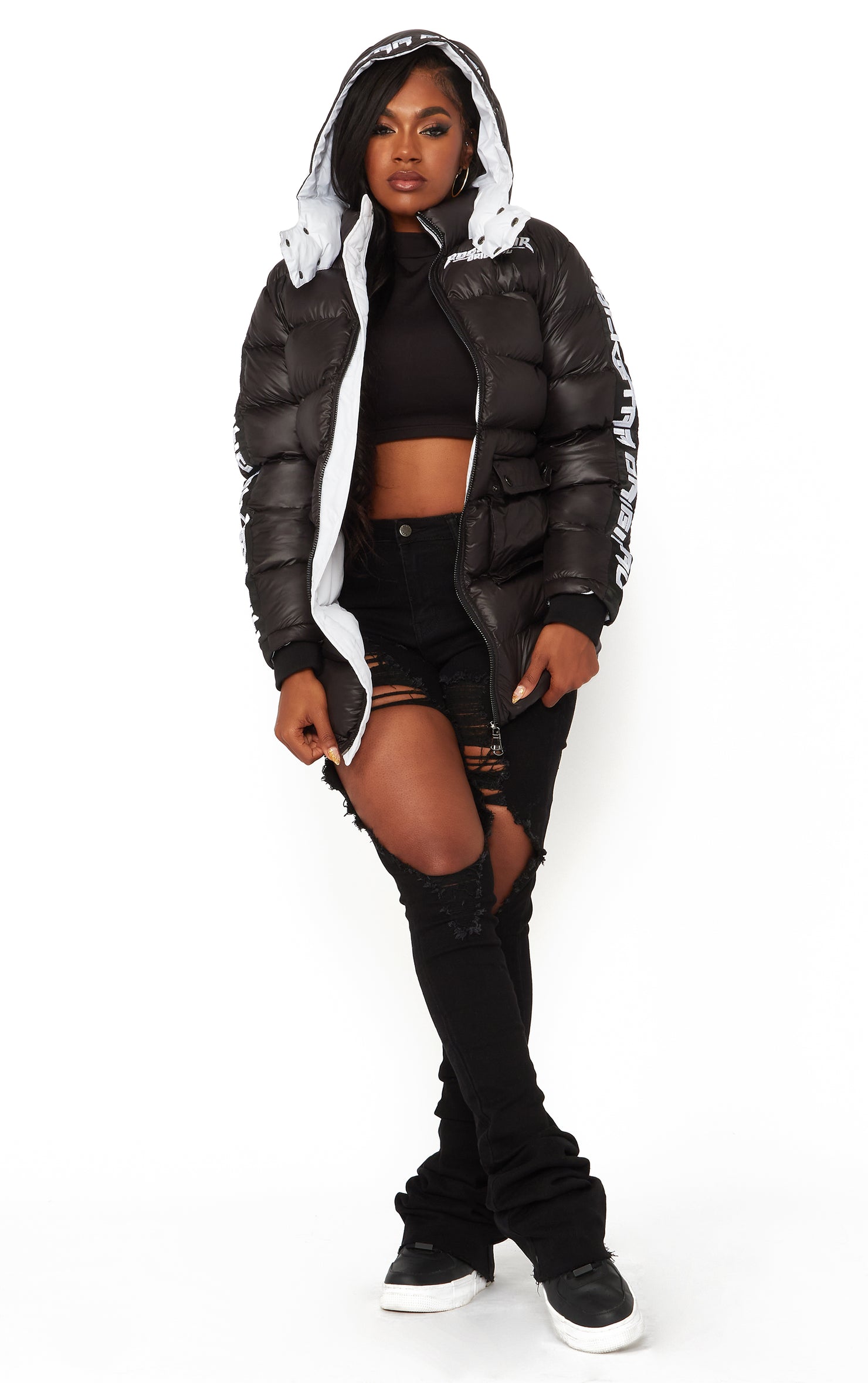 Nikita Black Long Puffer Jacket– Rockstar Original