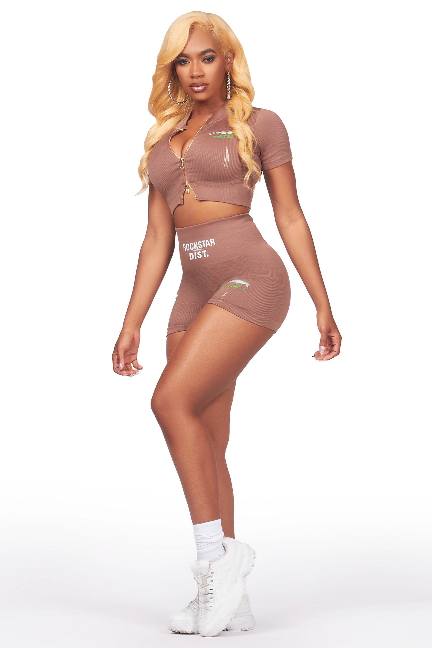 Sheena Mocha Bike Short Set